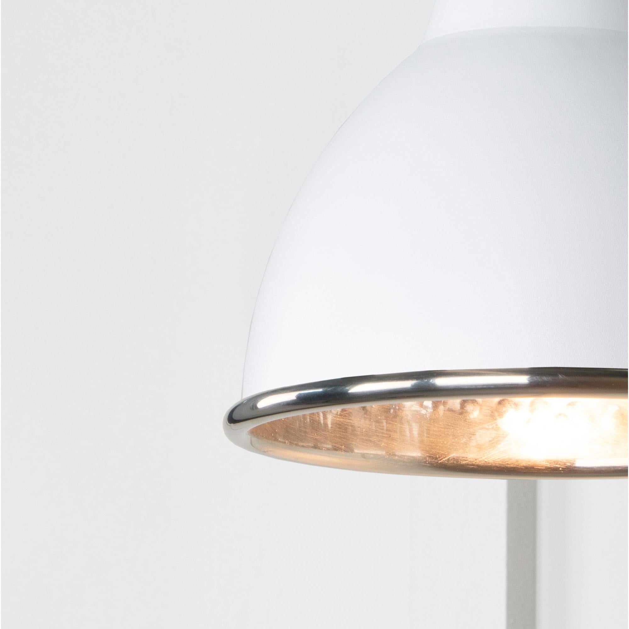 Hammered Nickel Brindley Wall Light in Flock | From The Anvil - Wall Lights - From The Anvil - Yester Home