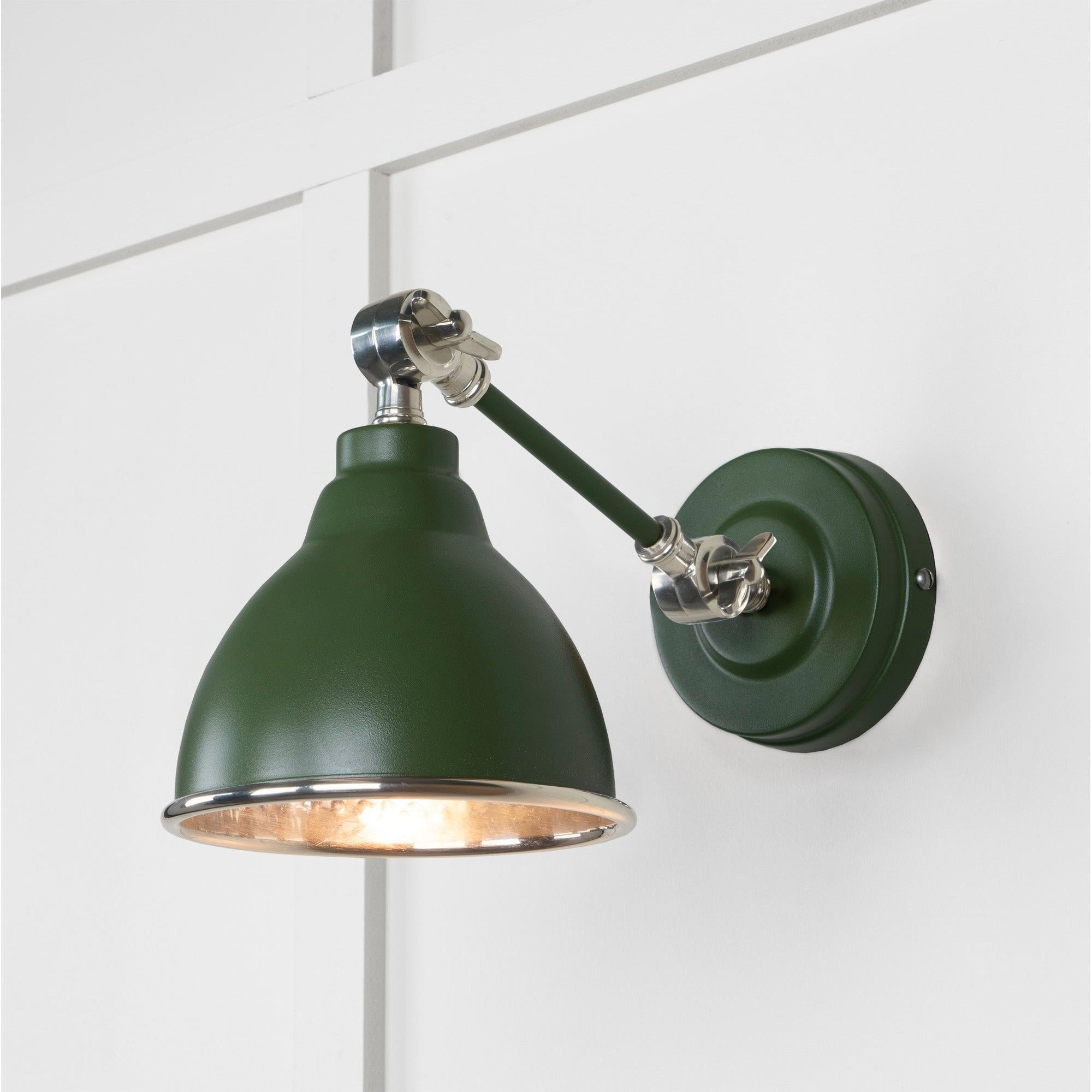 Hammered Nickel Brindley Wall Light in Heath | From The Anvil - Wall Lights - From The Anvil - Yester Home