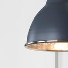 Hammered Nickel Brindley Wall Light in Slate | From The Anvil-Wall Lights-Yester Home