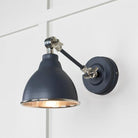 Hammered Nickel Brindley Wall Light in Slate | From The Anvil-Wall Lights-Yester Home