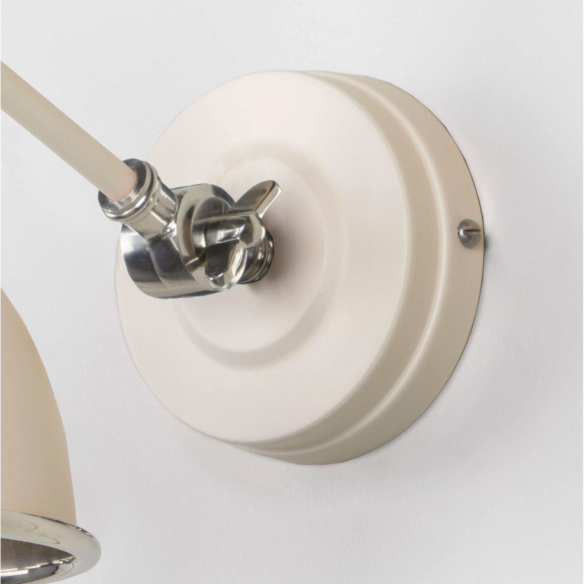 Hammered Nickel Brindley Wall Light in Teasel | From The Anvil - Wall Lights - From The Anvil - Yester Home