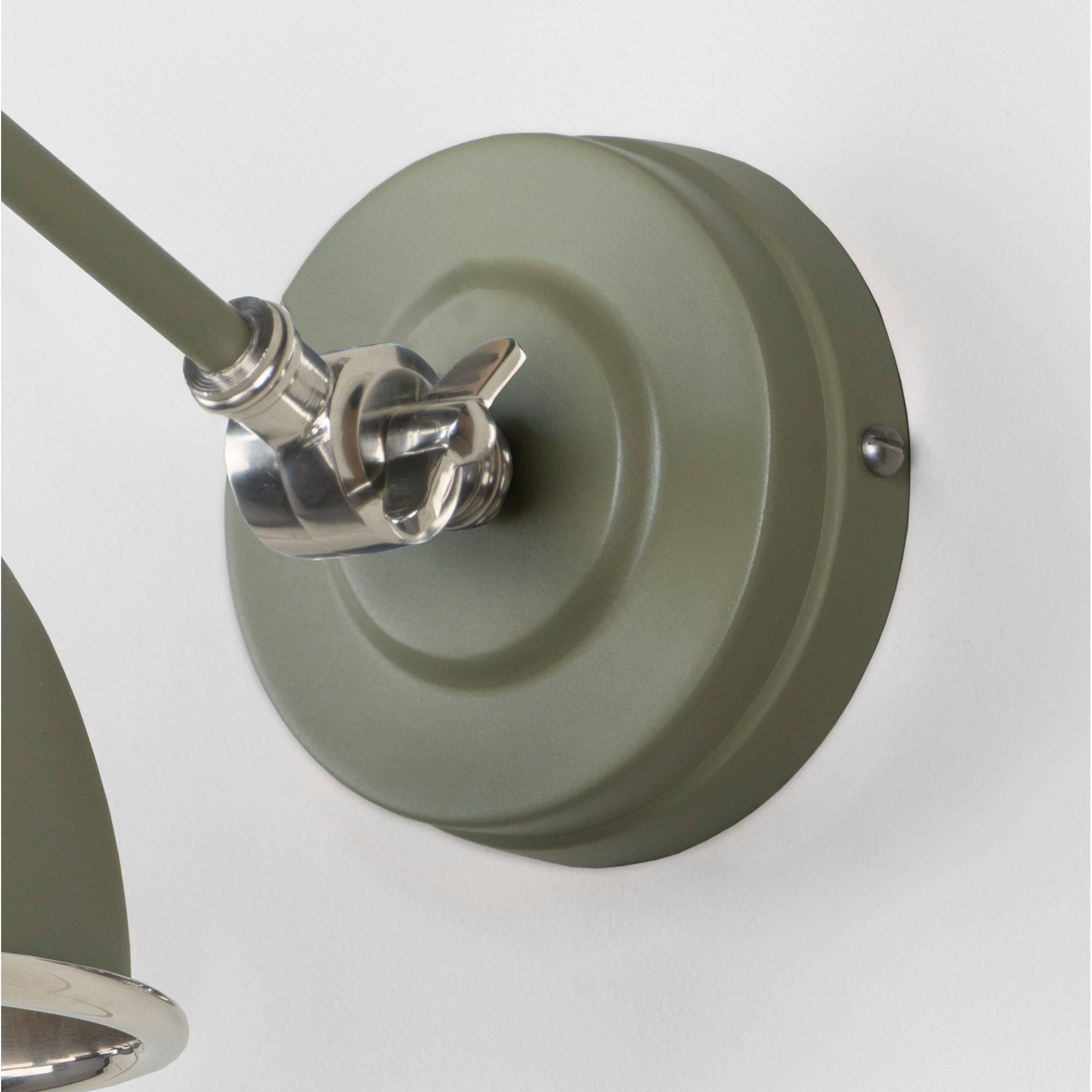 Hammered Nickel Brindley Wall Light in Tump | From The Anvil - Wall Lights - From The Anvil - Yester Home