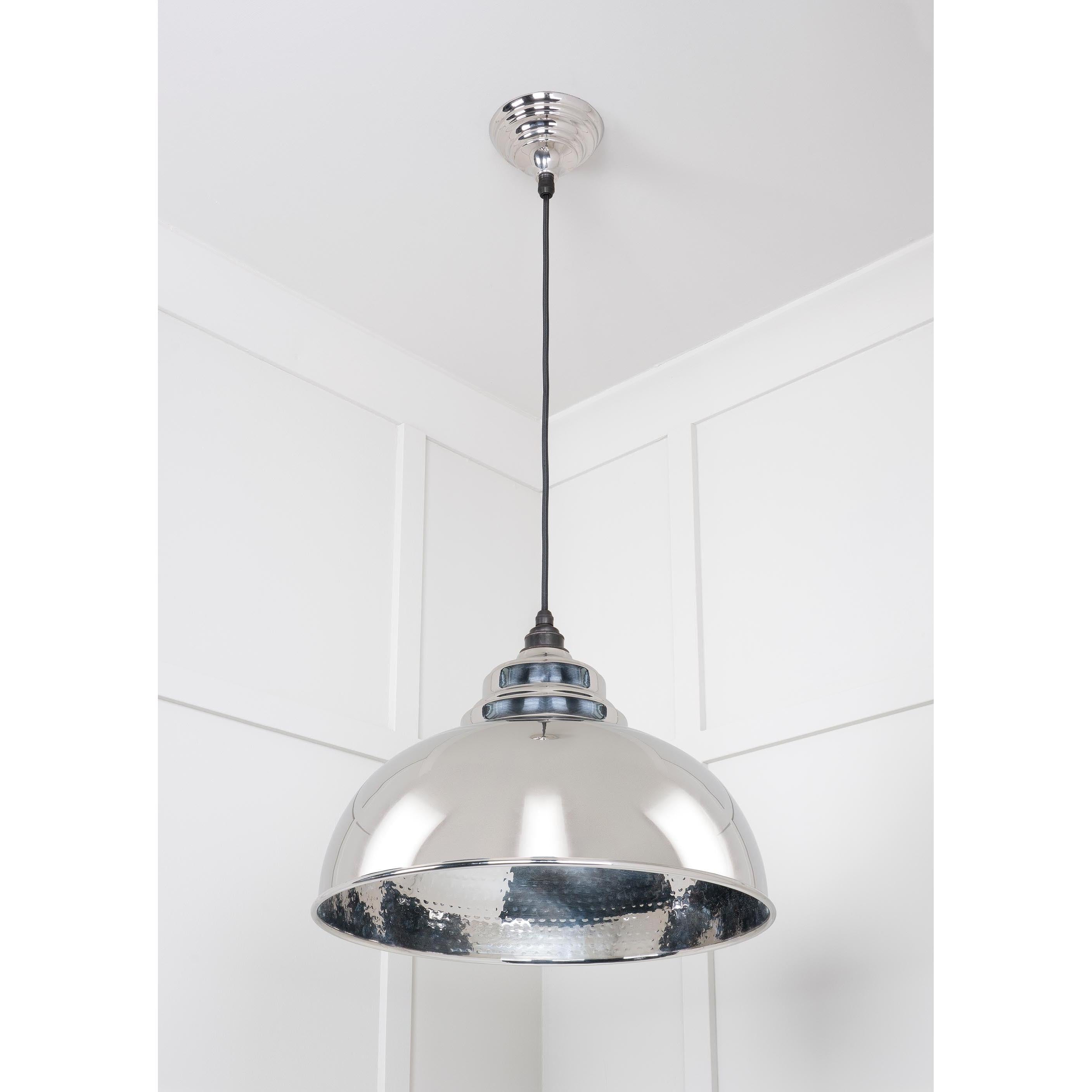 Hammered Nickel Harborne Pendant | From The Anvil - Harborne - From The Anvil - Yester Home