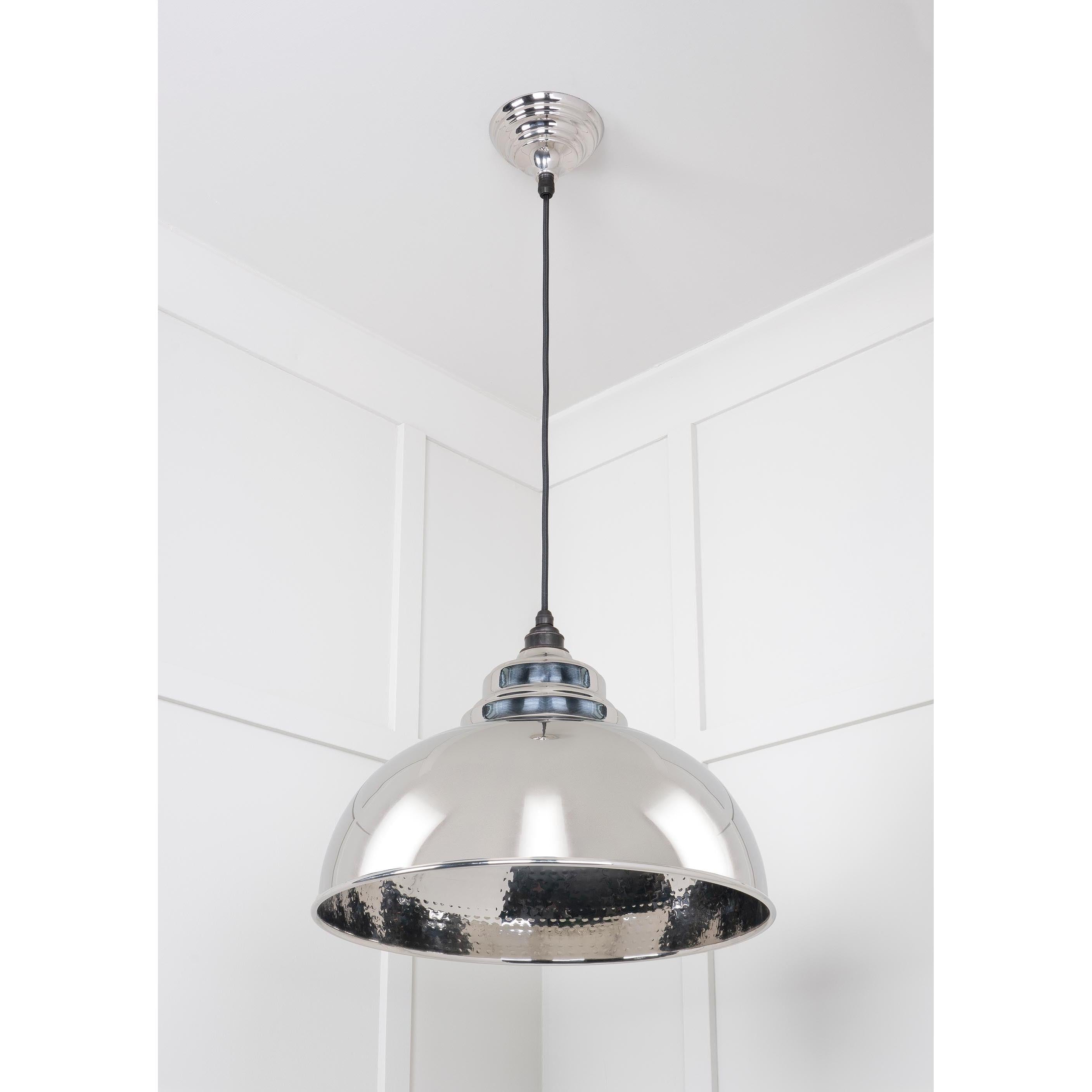 Hammered Nickel Harborne Pendant | From The Anvil - Harborne - From The Anvil - Yester Home
