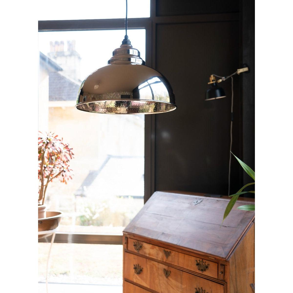 Hammered Nickel Harborne Pendant | From The Anvil-Harborne-Yester Home