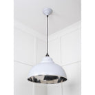 Hammered Nickel Harborne Pendant in Birch | From The Anvil - Harborne - From The Anvil - Yester Home