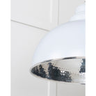 Hammered Nickel Harborne Pendant in Birch | From The Anvil-Harborne-Yester Home