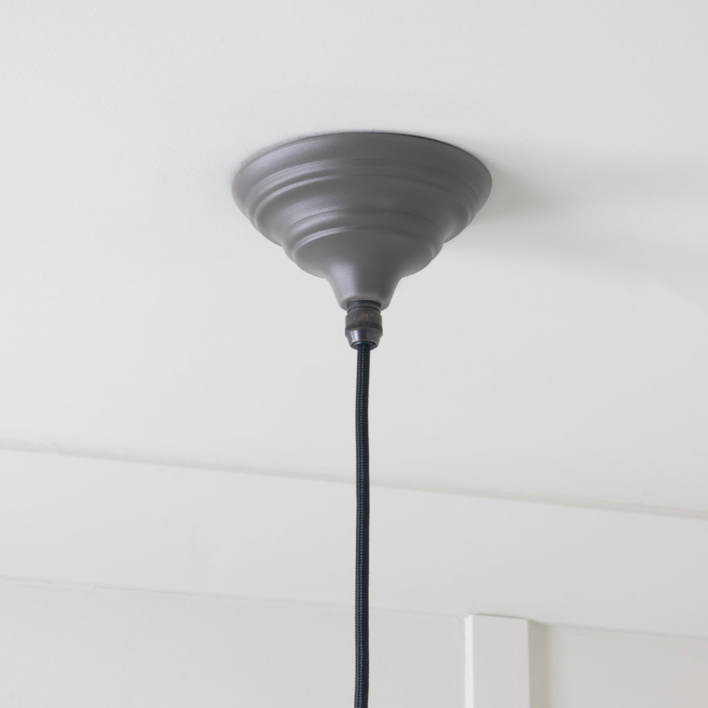Hammered Nickel Harborne Pendant in Bluff | From The Anvil