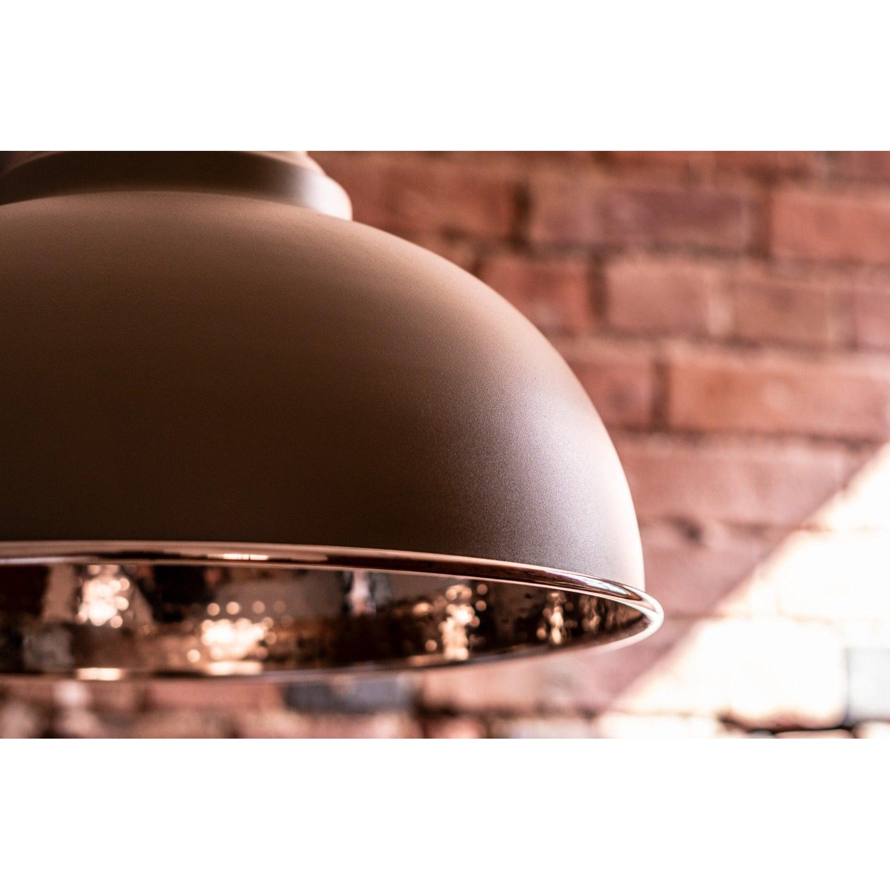 Hammered Nickel Harborne Pendant in Bluff | From The Anvil-Harborne-Yester Home