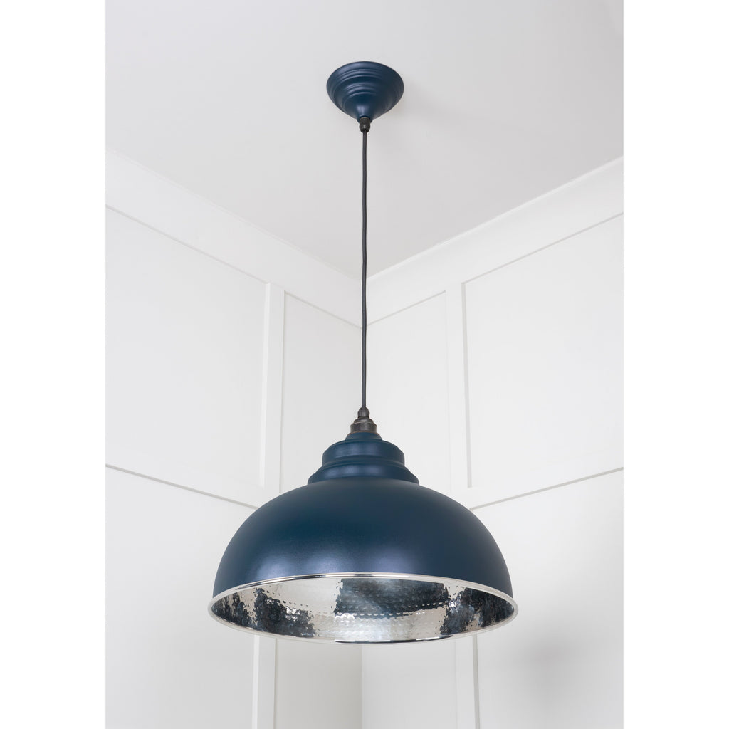 Hammered Nickel Harborne Pendant in Dusk | From The Anvil