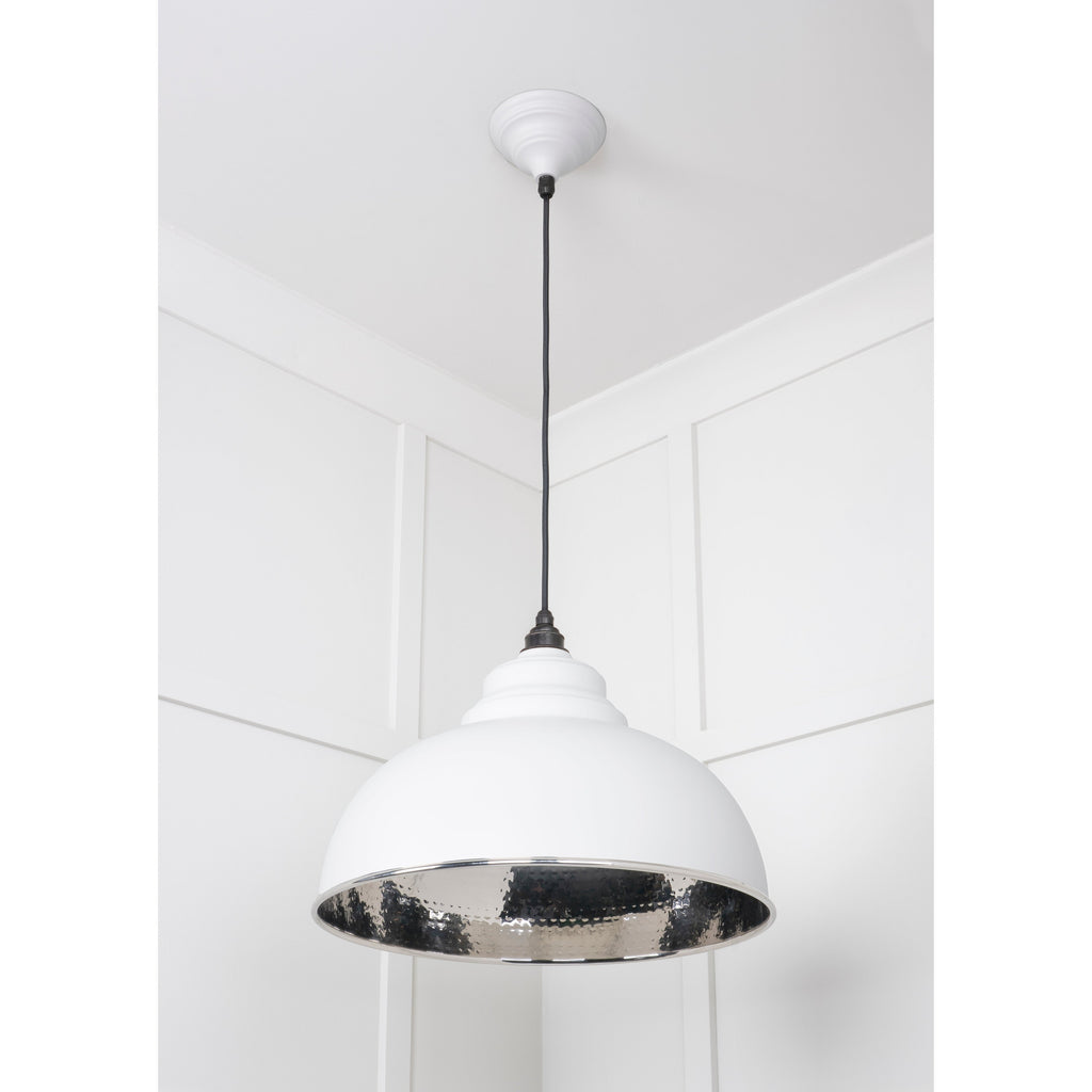 Hammered Nickel Harborne Pendant in Flock | From The Anvil