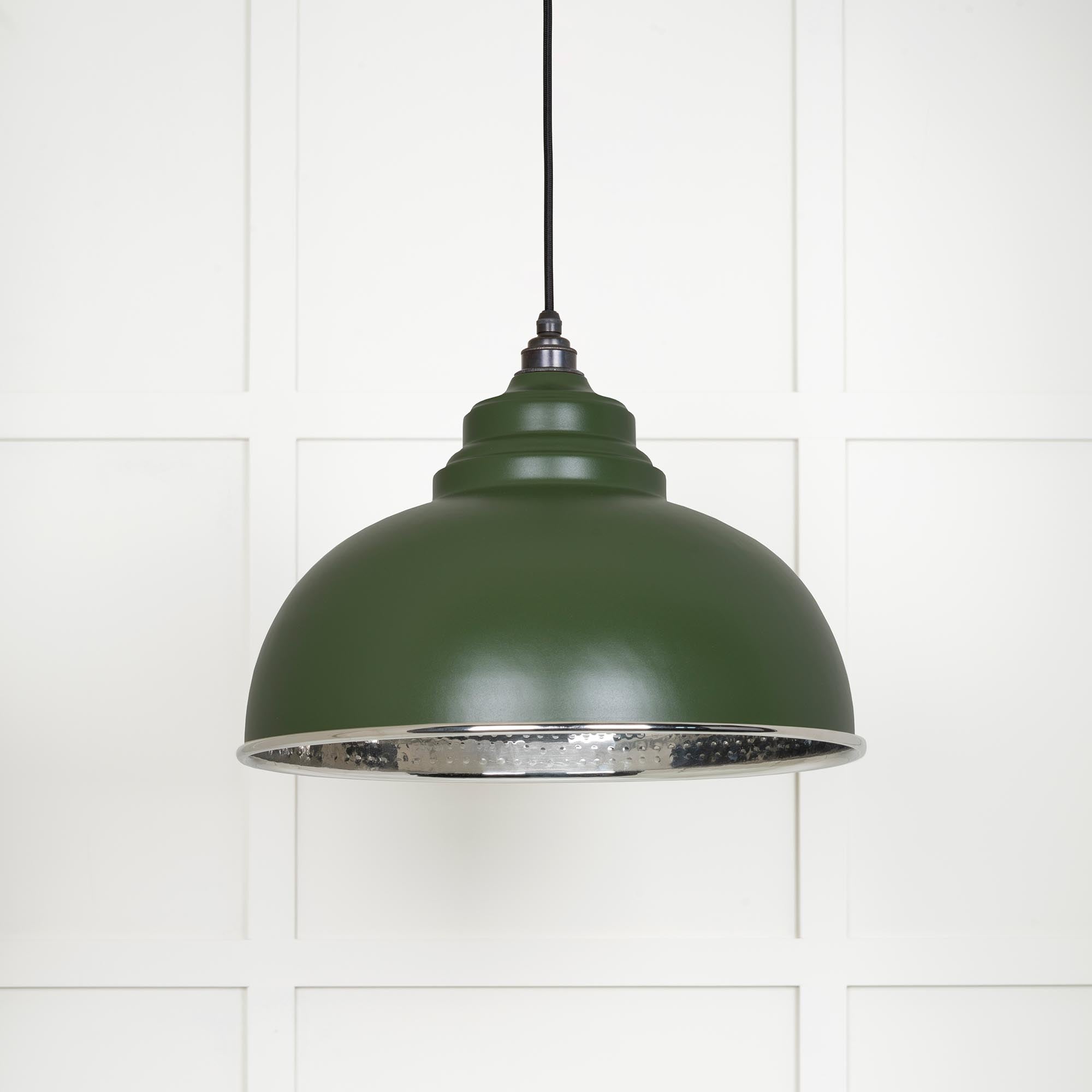 Hammered Nickel Harborne Pendant in Heath | From The Anvil - Harborne - From The Anvil - Yester Home