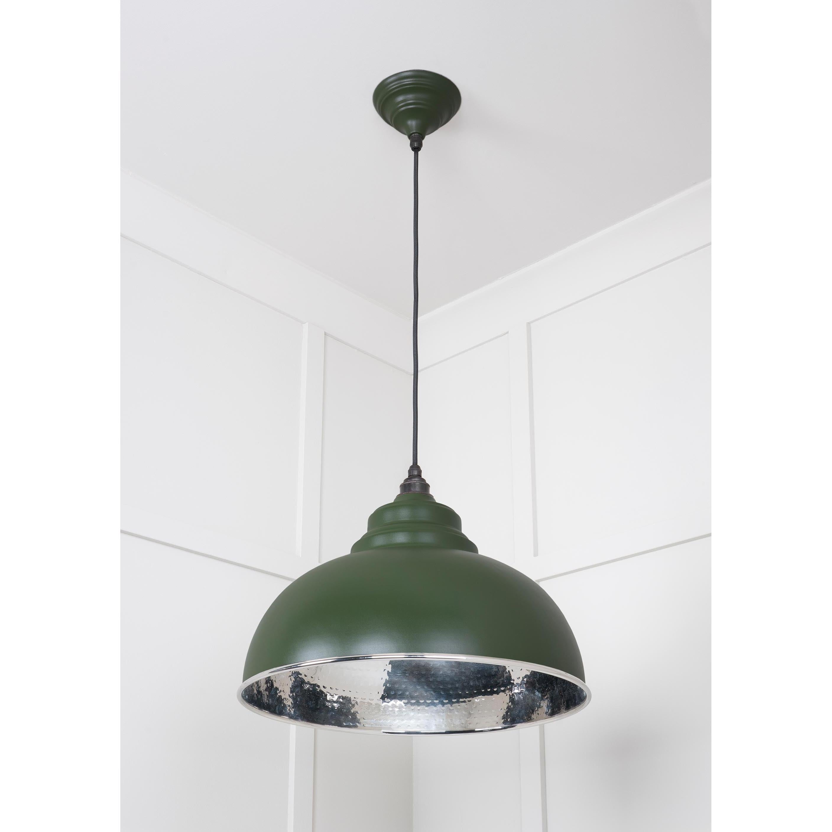 Hammered Nickel Harborne Pendant in Heath | From The Anvil - Harborne - From The Anvil - Yester Home