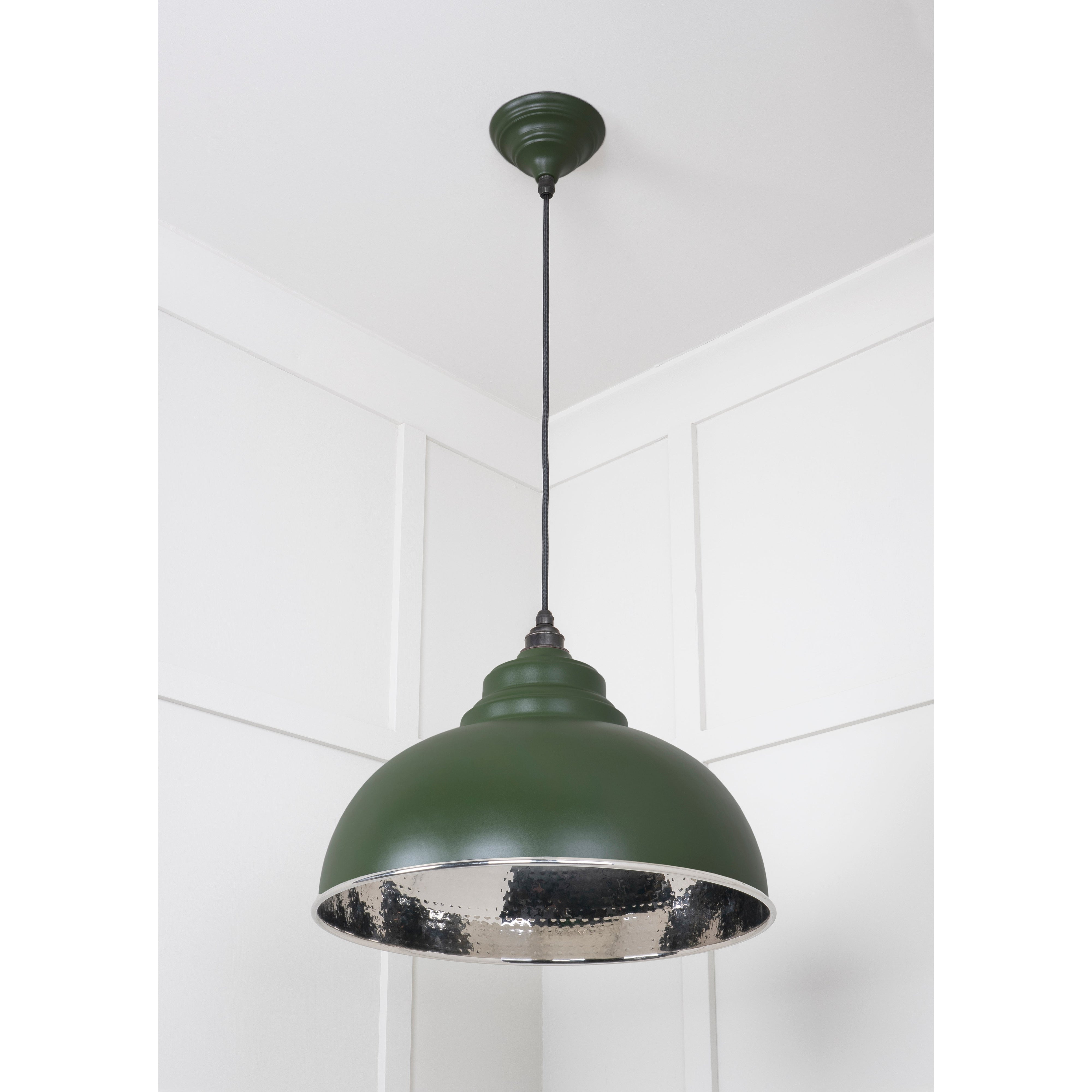 Hammered Nickel Harborne Pendant in Heath | From The Anvil-Harborne-Yester Home