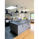 Hammered Nickel Harborne Pendant in Slate | From The Anvil-Harborne-Yester Home