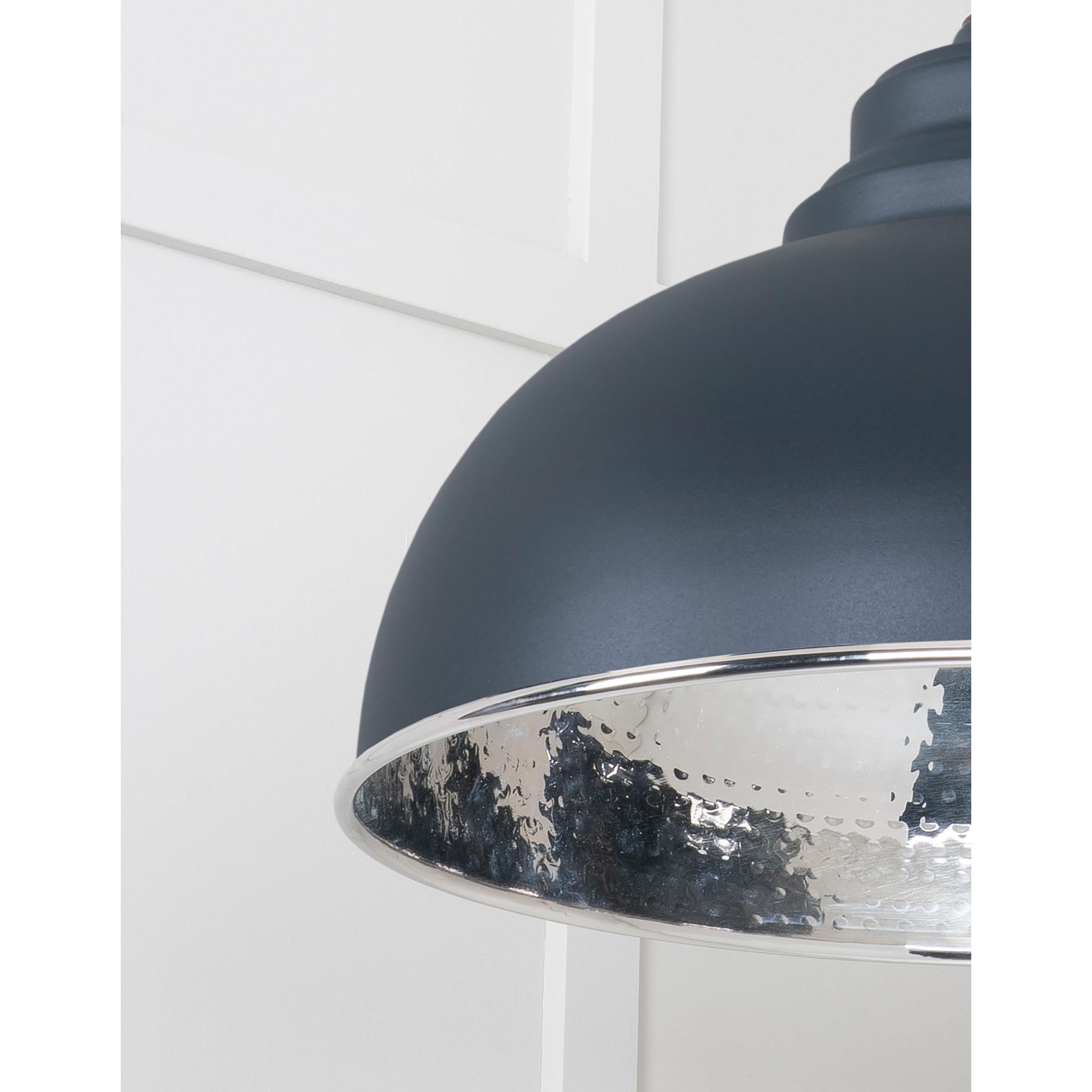 Hammered Nickel Harborne Pendant in Soot | From The Anvil - Harborne - From The Anvil - Yester Home