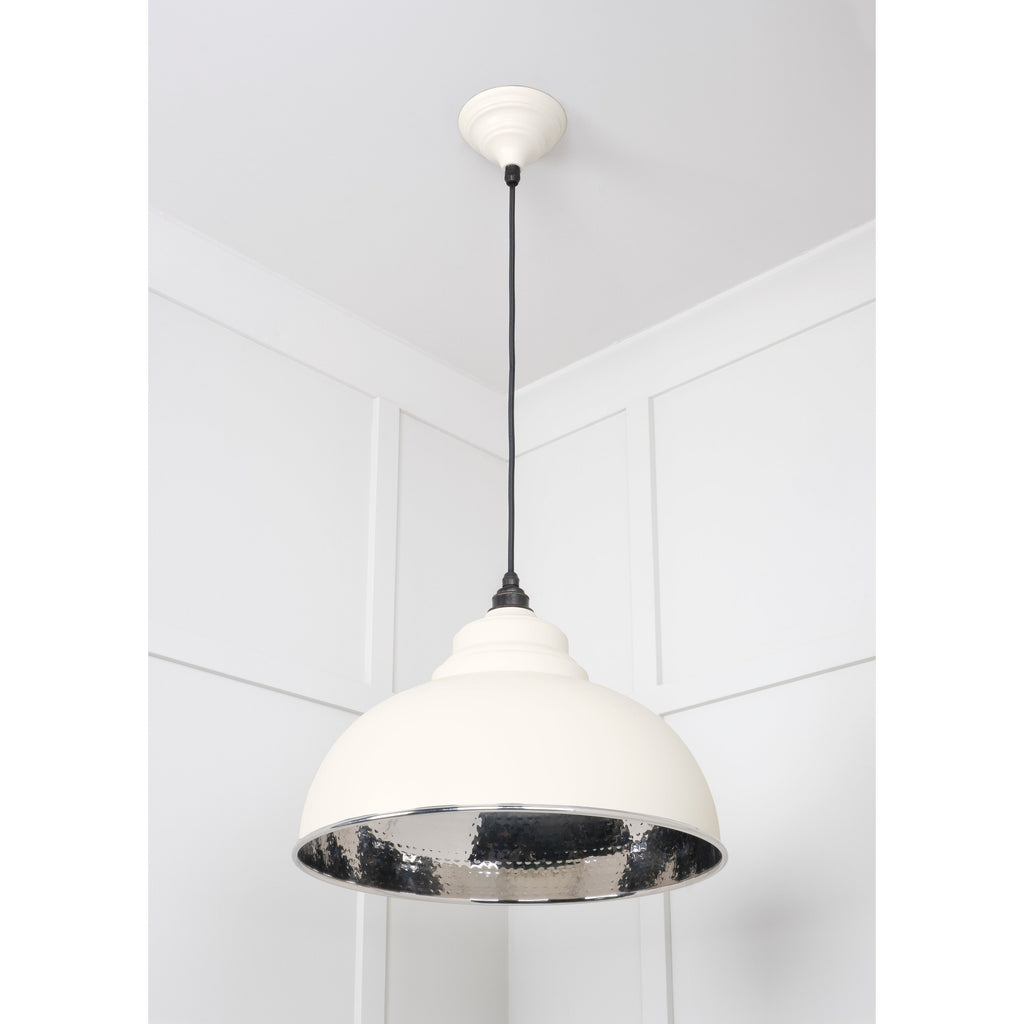 Hammered Nickel Harborne Pendant in Teasel | From The Anvil