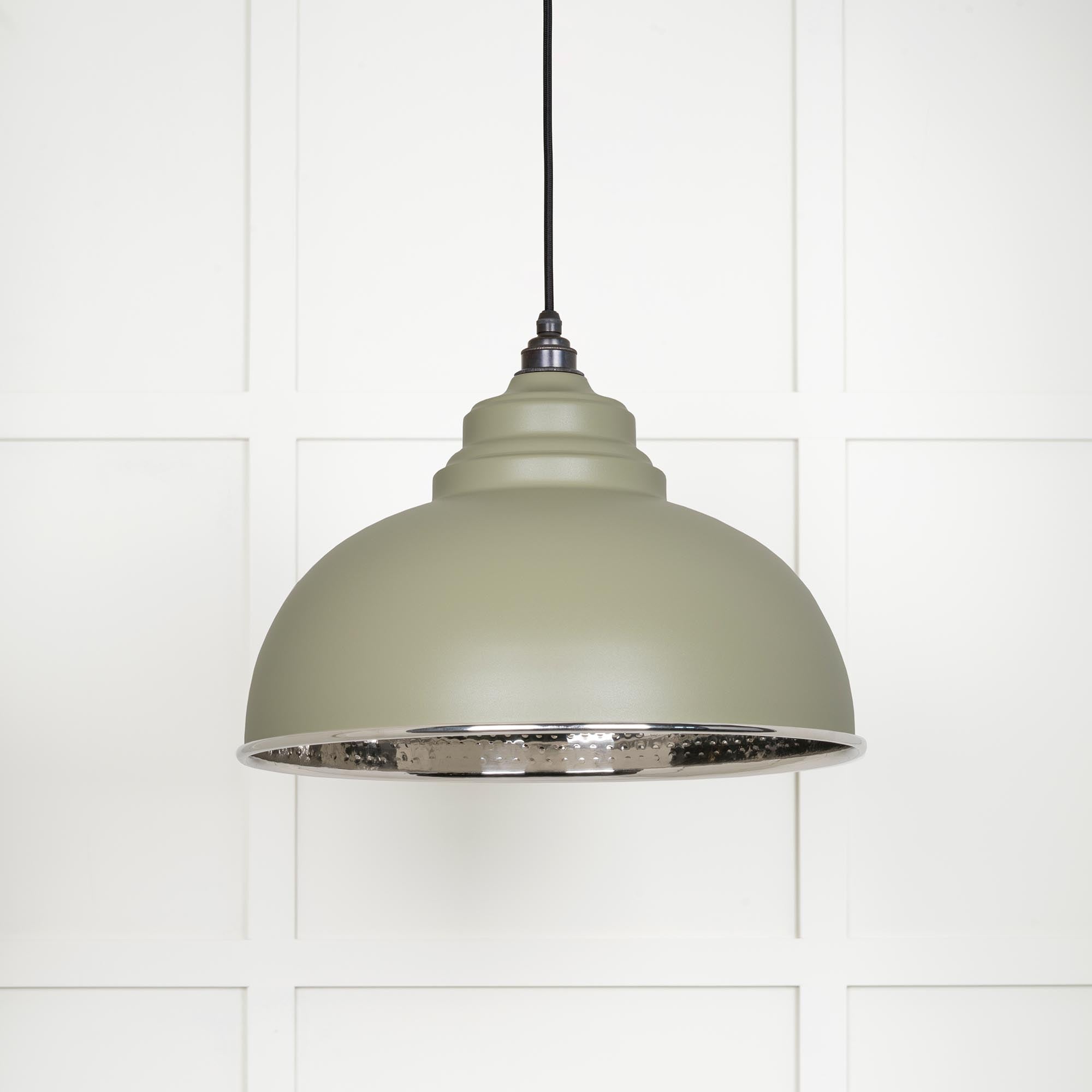 Hammered Nickel Harborne Pendant in Tump | From The Anvil - Harborne - From The Anvil - Yester Home