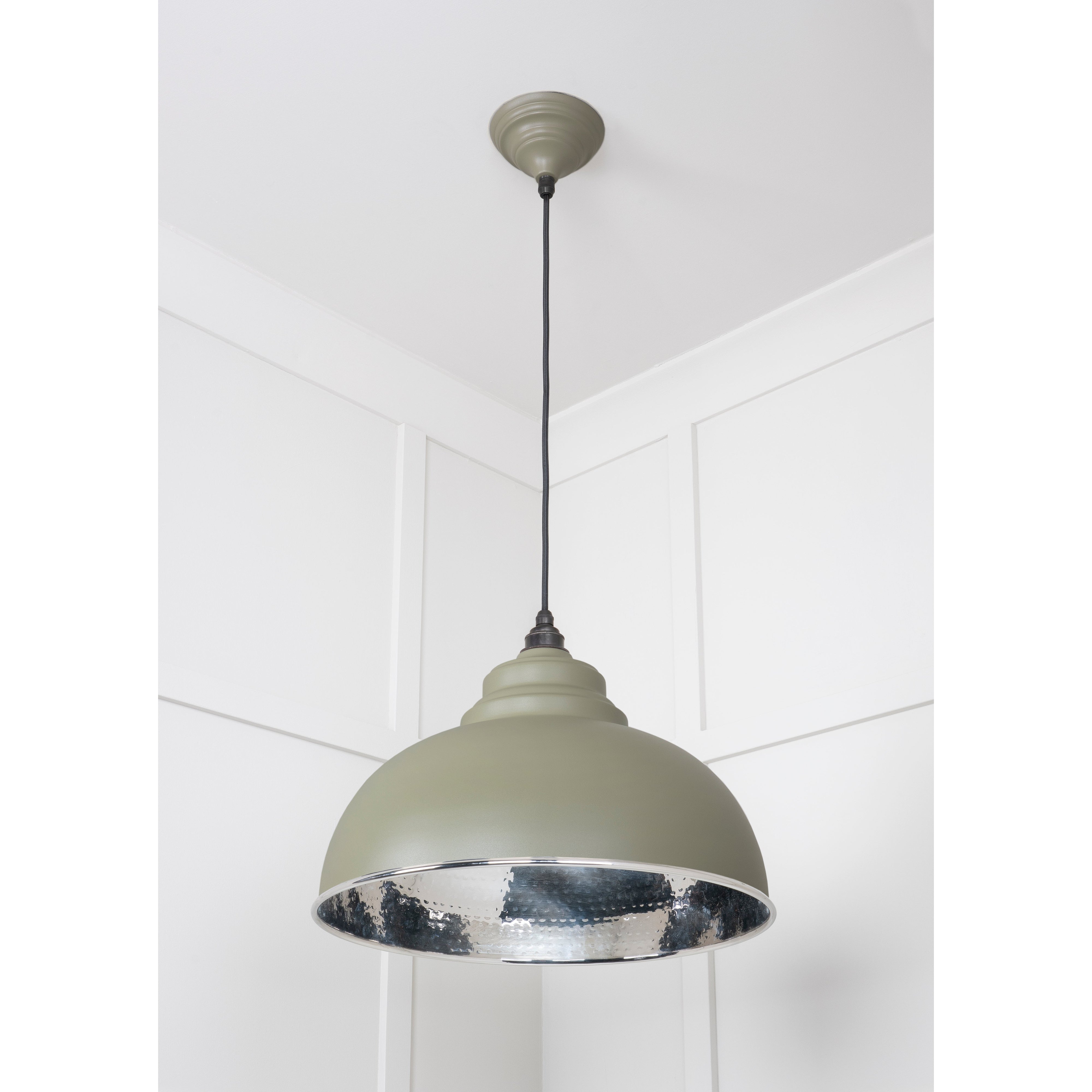Hammered Nickel Harborne Pendant in Tump | From The Anvil-Harborne-Yester Home