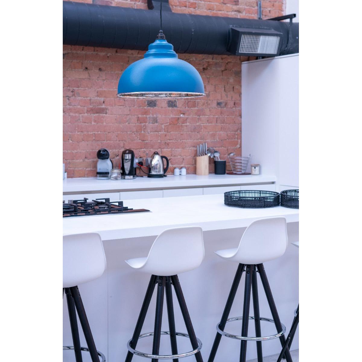 Hammered Nickel Harborne Pendant in Upstream | From The Anvil-Harborne-Yester Home