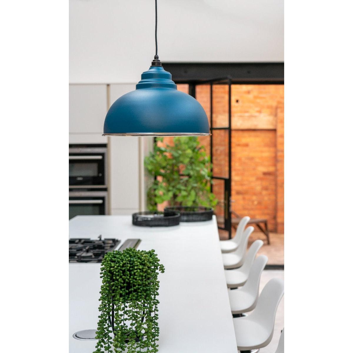 Hammered Nickel Harborne Pendant in Upstream | From The Anvil-Harborne-Yester Home