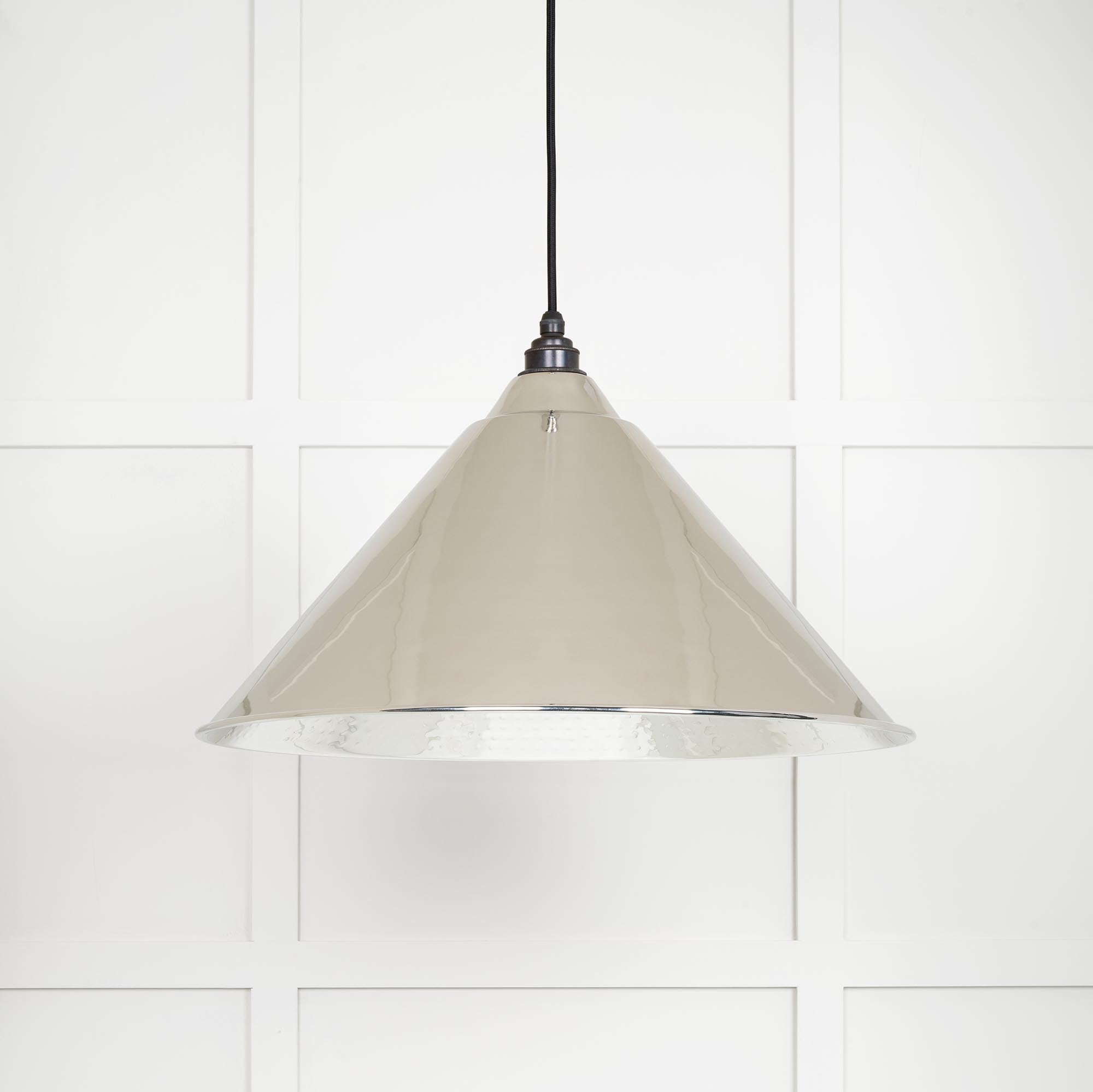 Hammered Nickel Hockley Pendant | From The Anvil - Hockley - From The Anvil - Yester Home