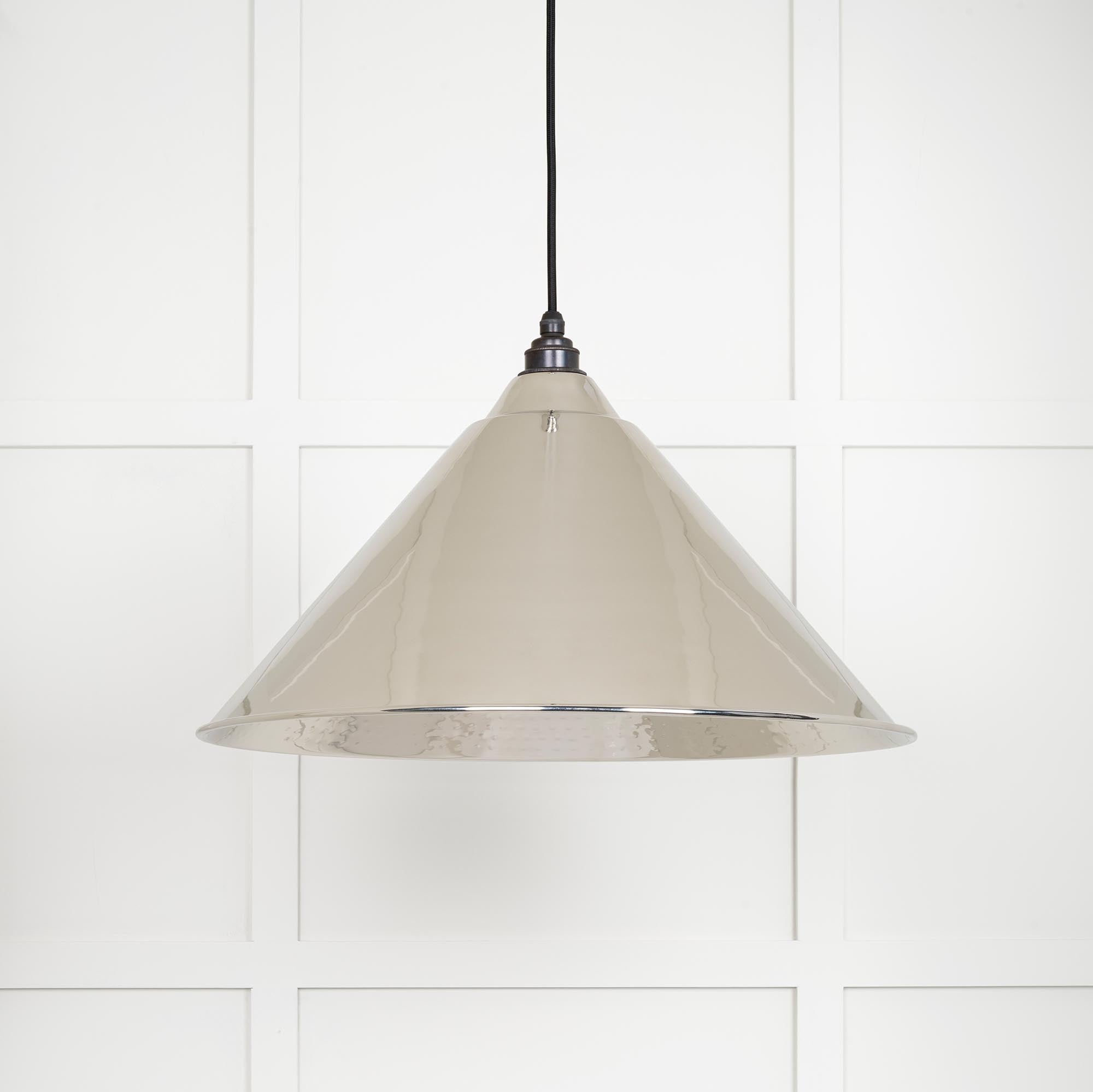 Hammered Nickel Hockley Pendant | From The Anvil - Hockley - From The Anvil - Yester Home