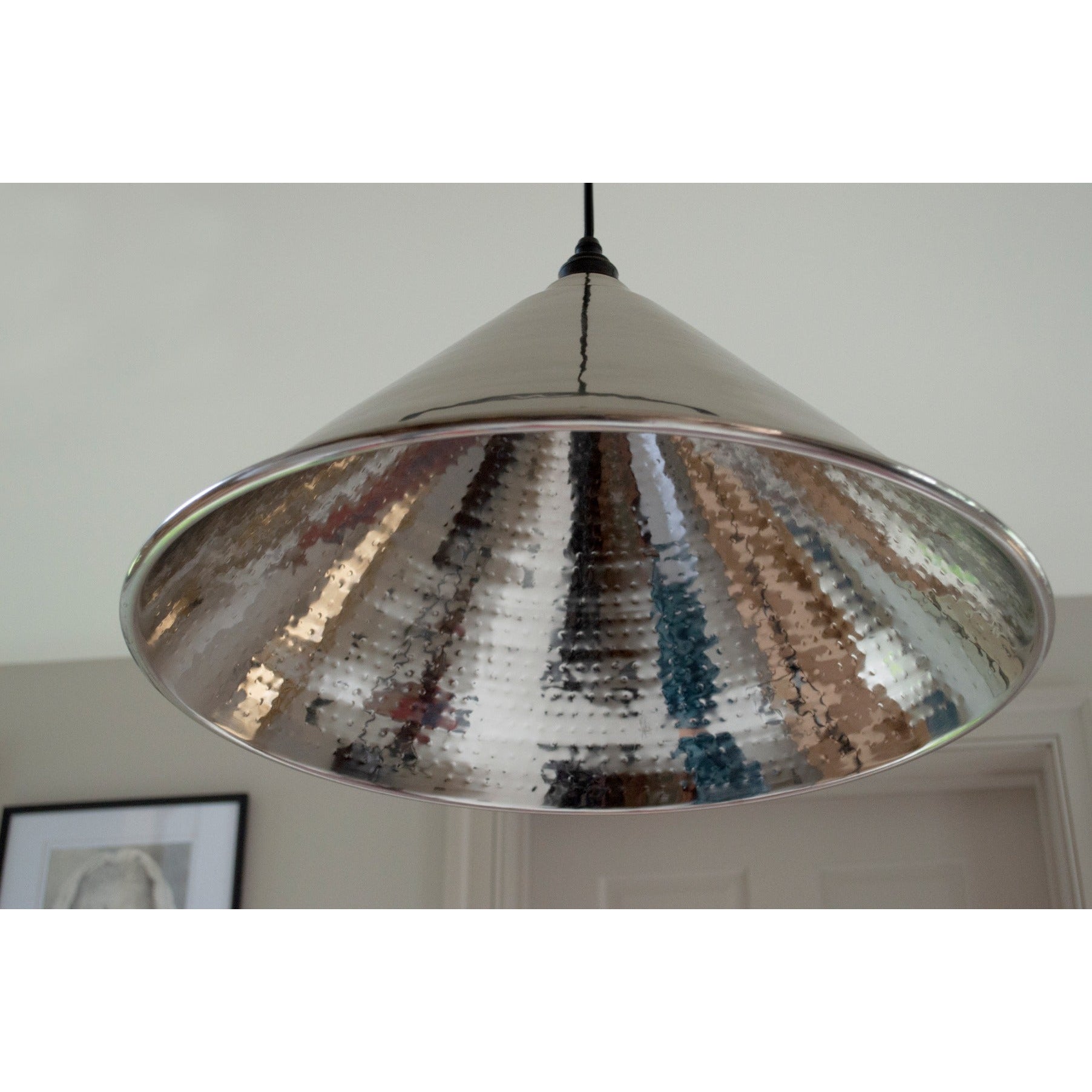Hammered Nickel Hockley Pendant | From The Anvil-Hockley-Yester Home