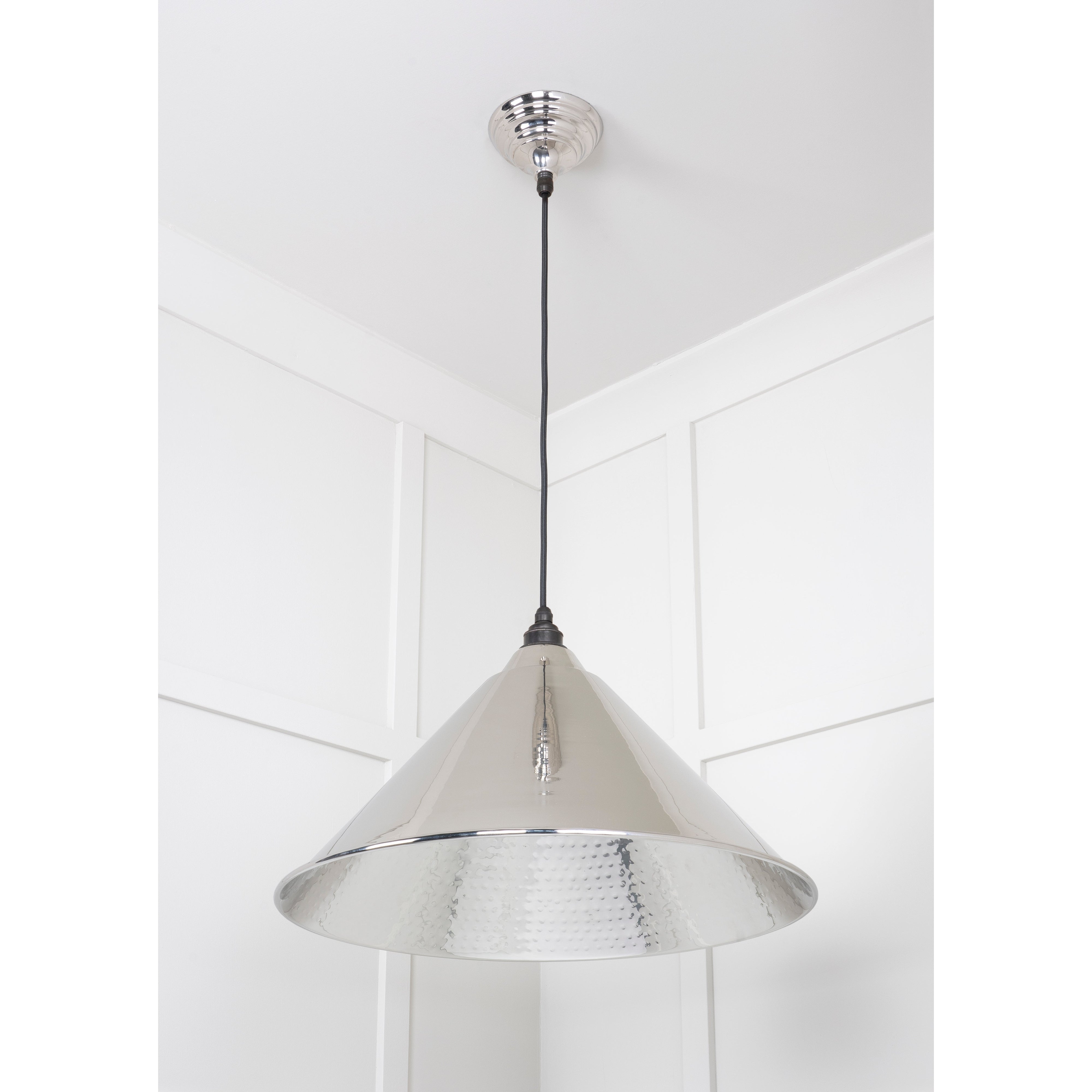 Hammered Nickel Hockley Pendant | From The Anvil-Hockley-Yester Home