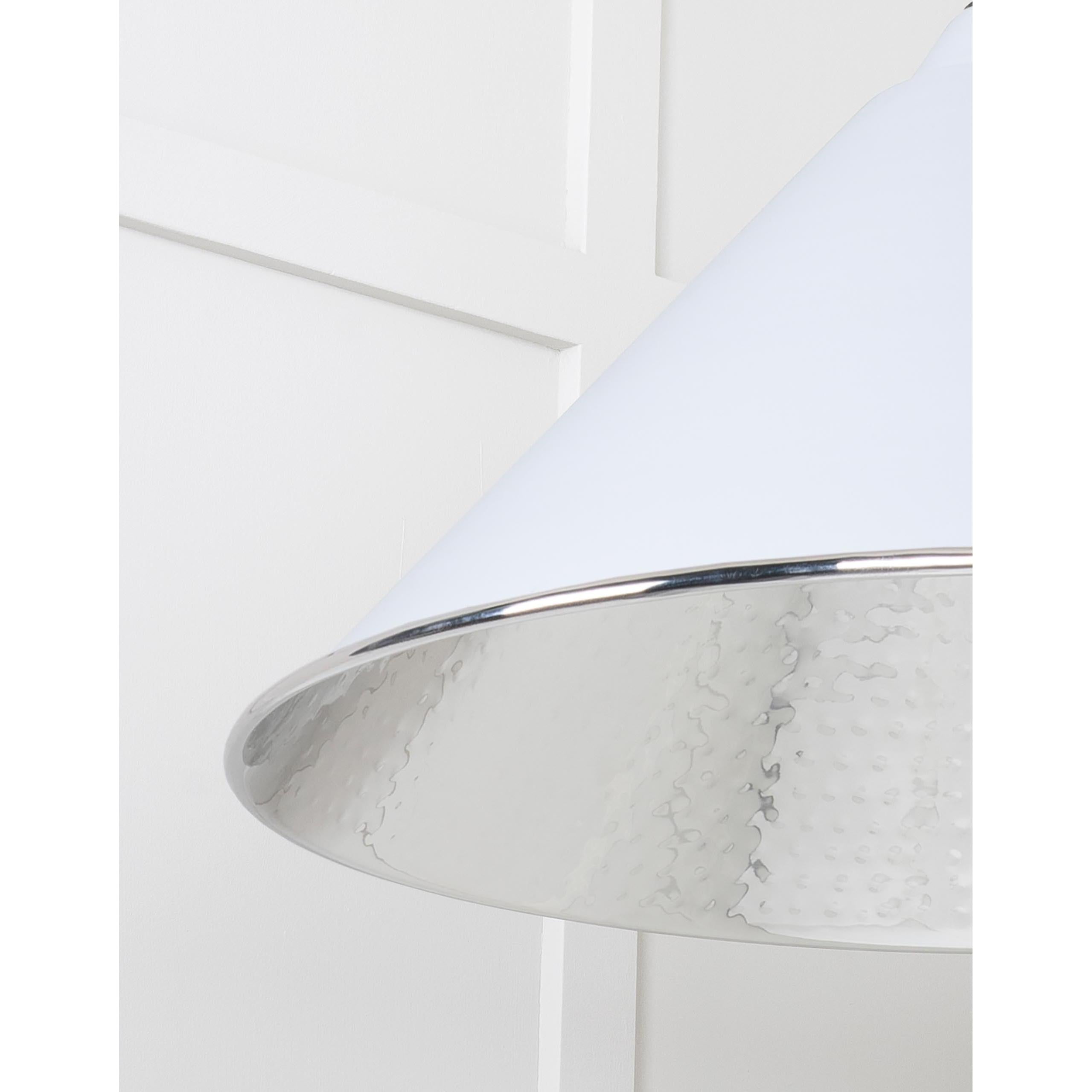 Hammered Nickel Hockley Pendant in Birch | From The Anvil - Hockley - From The Anvil - Yester Home
