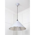 Hammered Nickel Hockley Pendant in Birch | From The Anvil-Hockley-Yester Home