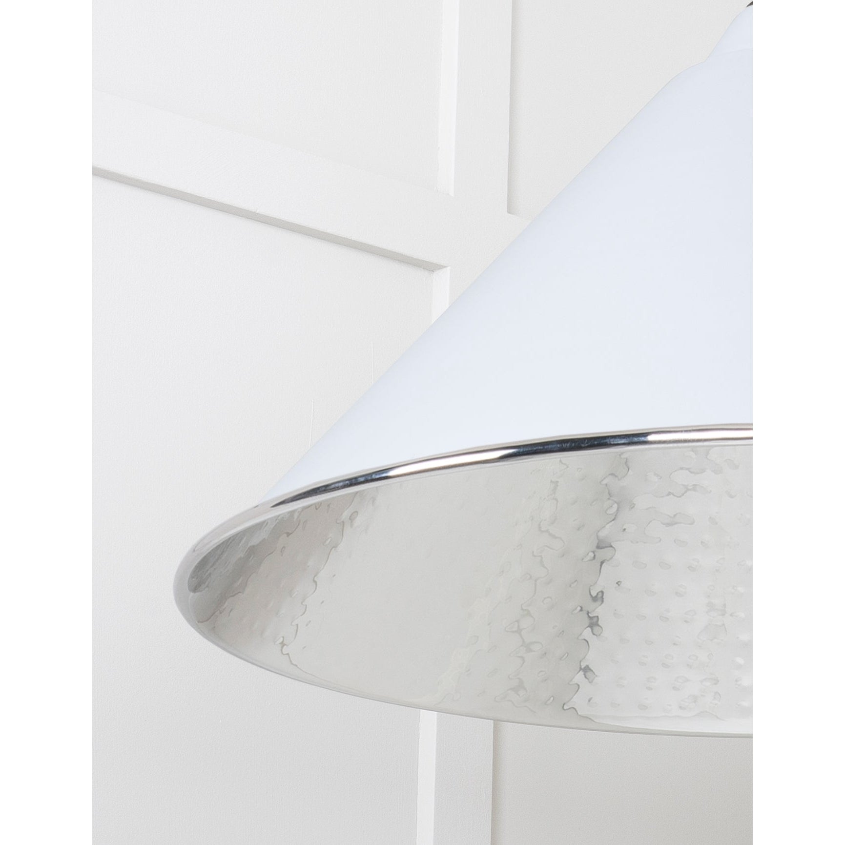 Hammered Nickel Hockley Pendant in Birch | From The Anvil-Hockley-Yester Home