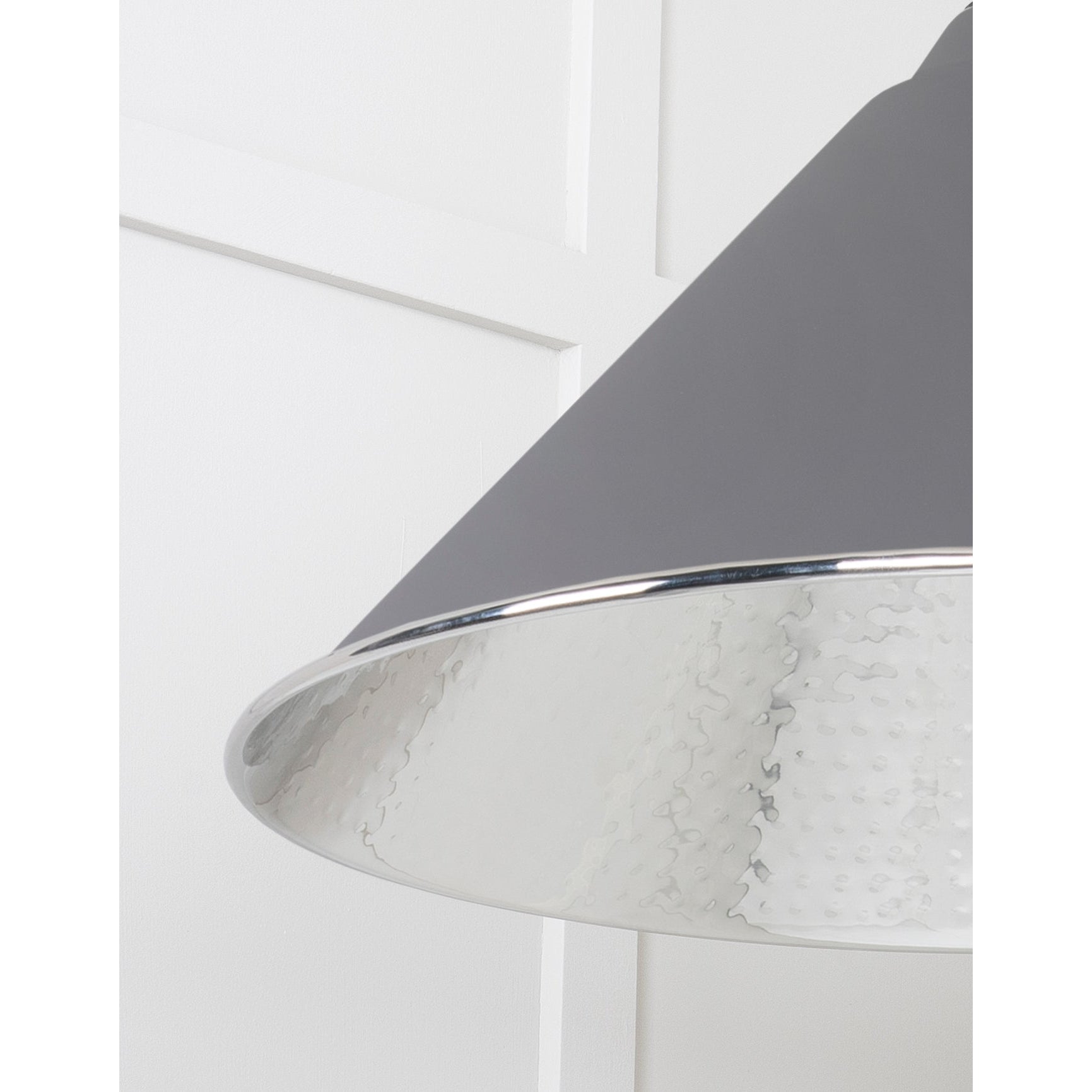 Hammered Nickel Hockley Pendant in Bluff | From The Anvil-Hockley-Yester Home