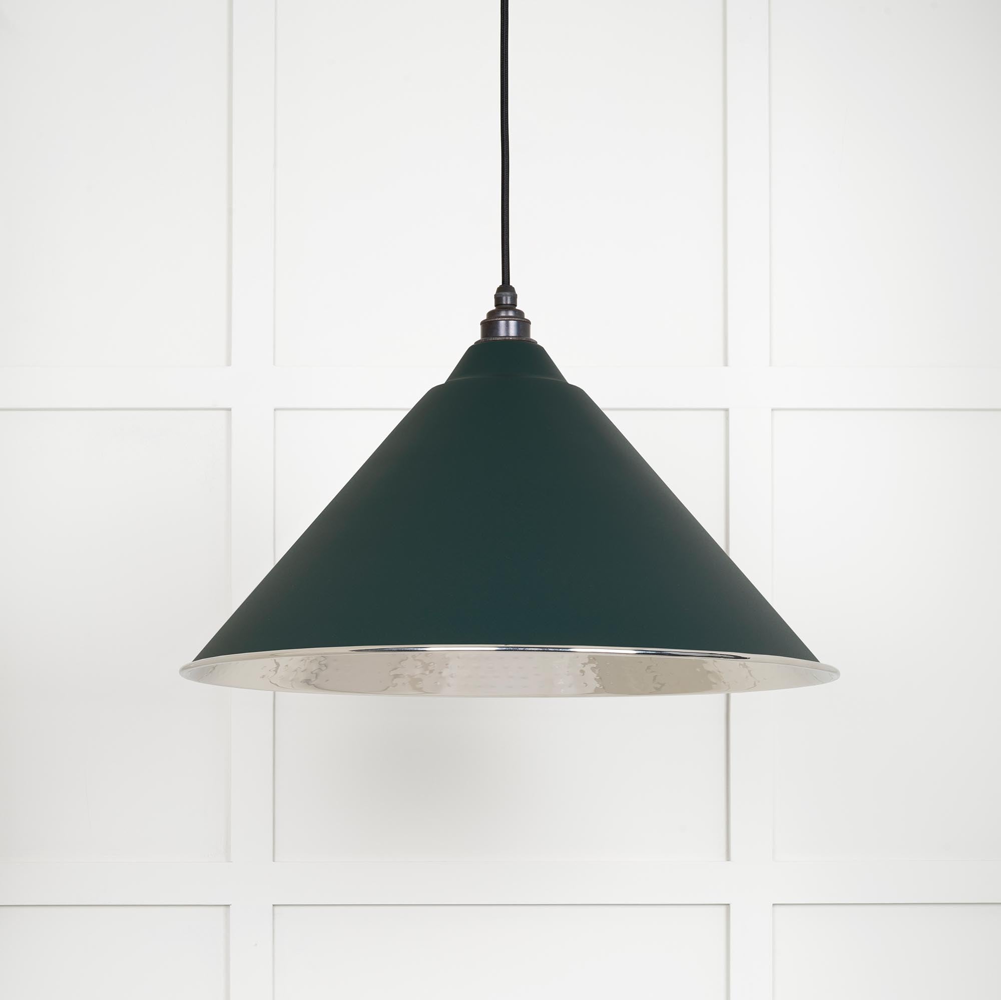 Hammered Nickel Hockley Pendant in Dingle | From The Anvil - Hockley - From The Anvil - Yester Home