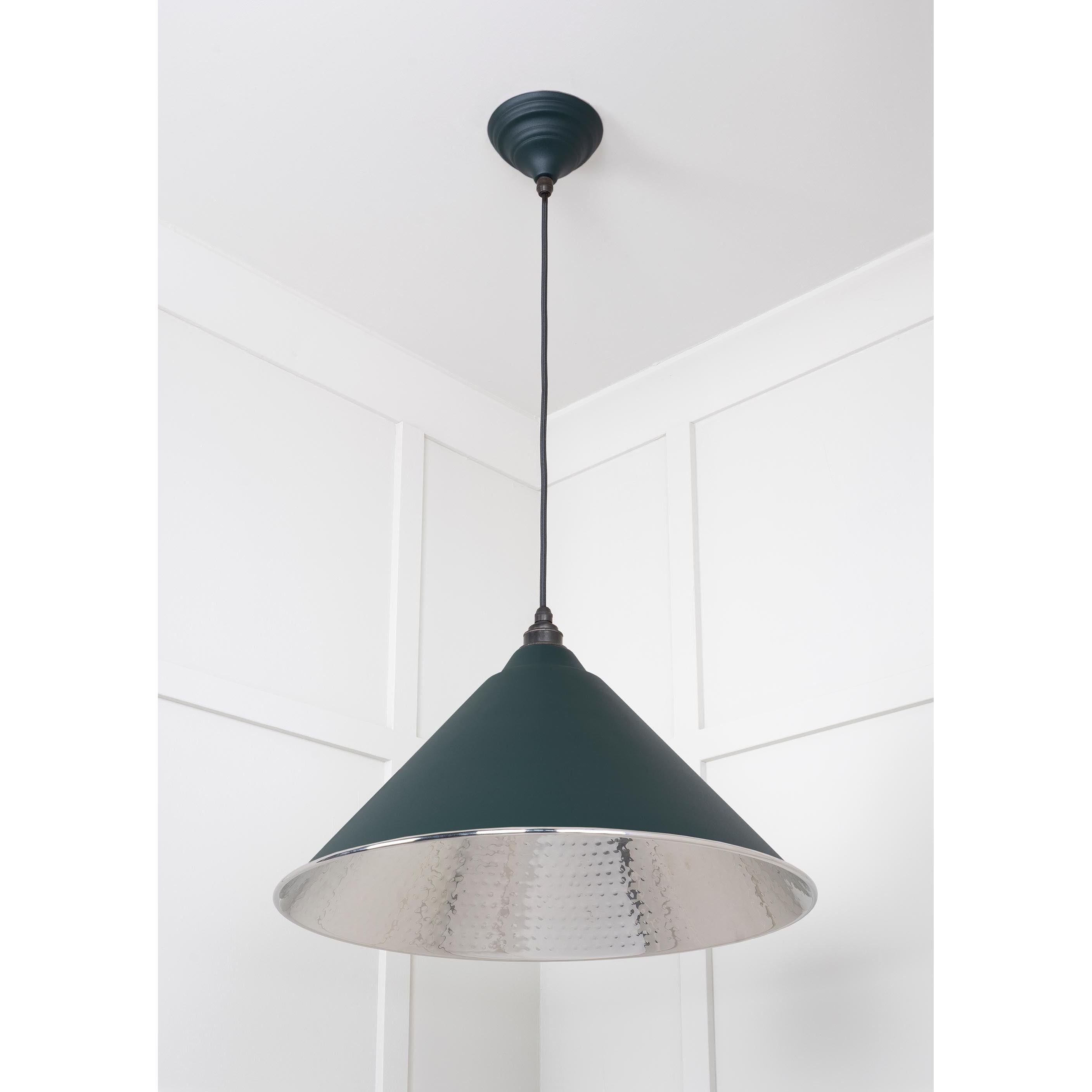 Hammered Nickel Hockley Pendant in Dingle | From The Anvil - Hockley - From The Anvil - Yester Home