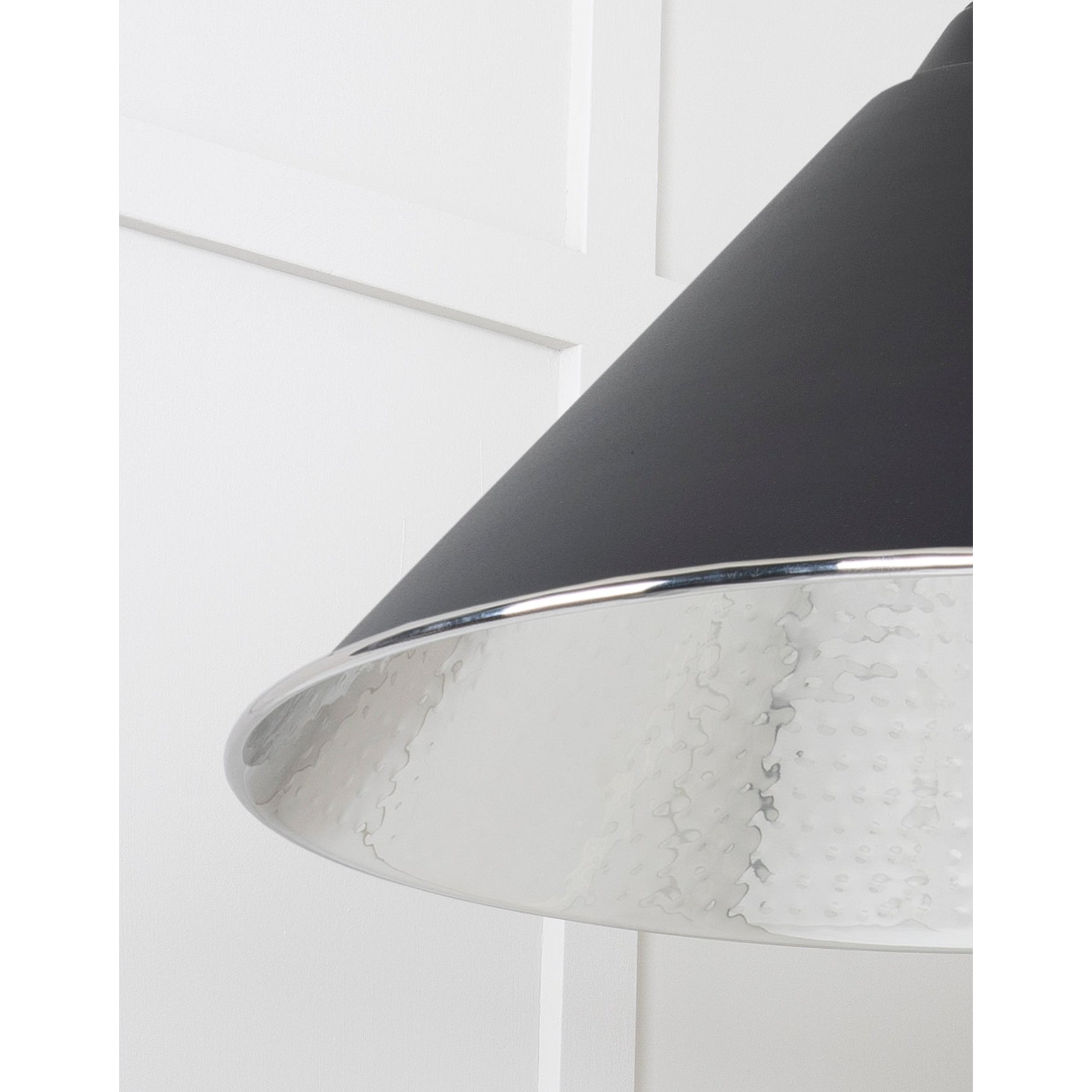 Hammered Nickel Hockley Pendant in Elan Black | From The Anvil-Hockley-Yester Home