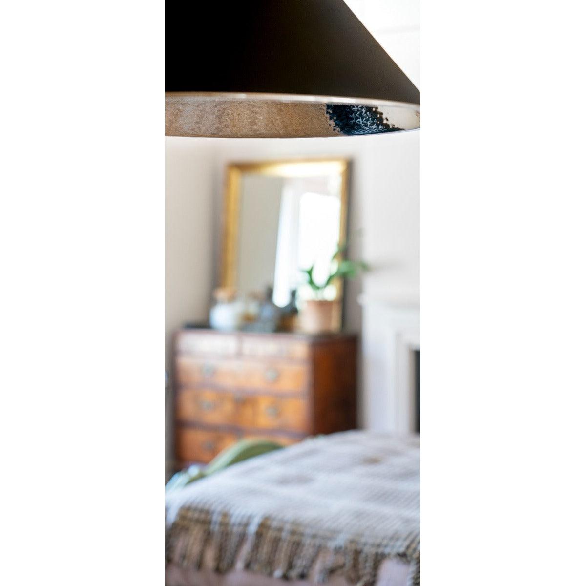 Hammered Nickel Hockley Pendant in Elan Black | From The Anvil-Hockley-Yester Home