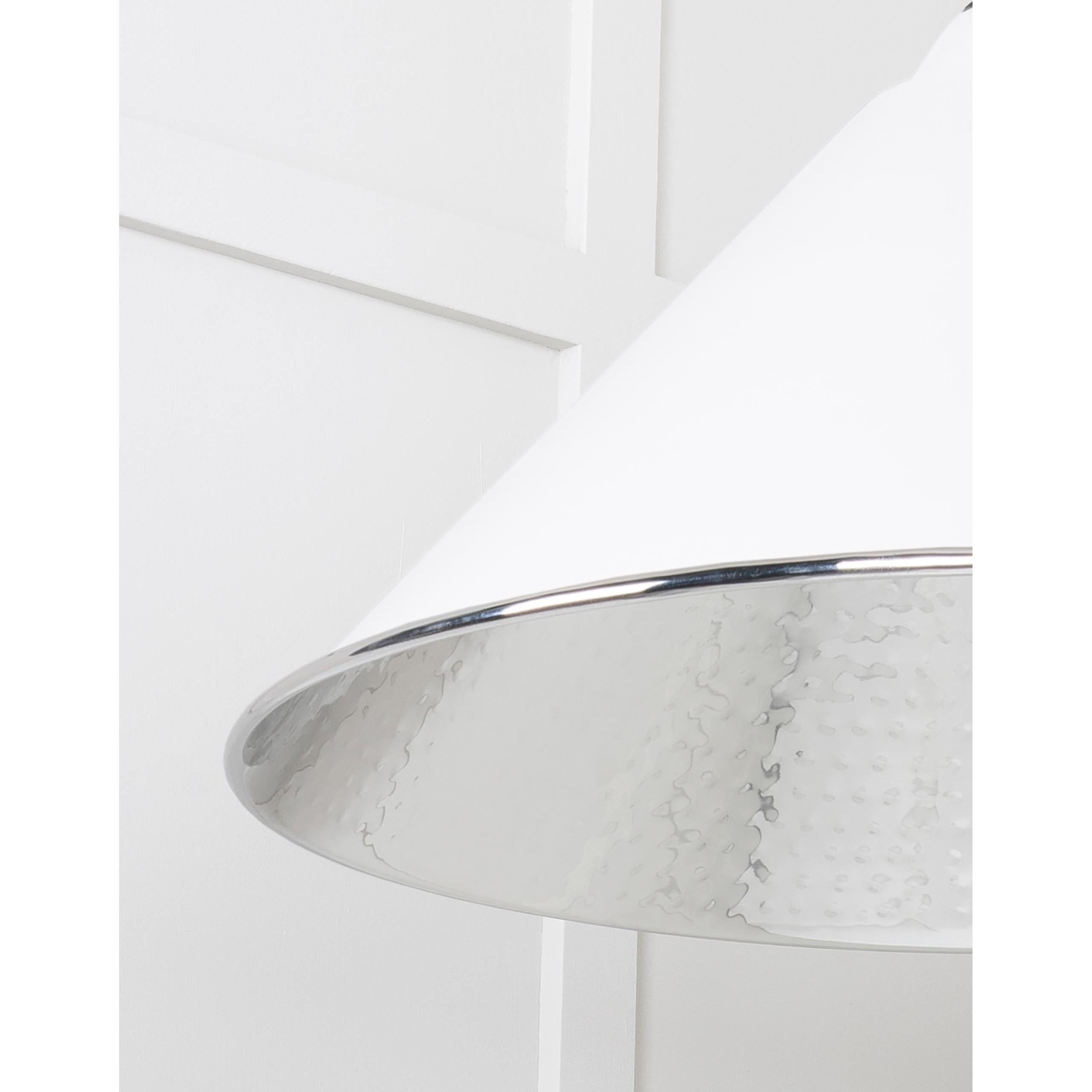 Hammered Nickel Hockley Pendant in Flock | From The Anvil - Hockley - From The Anvil - Yester Home