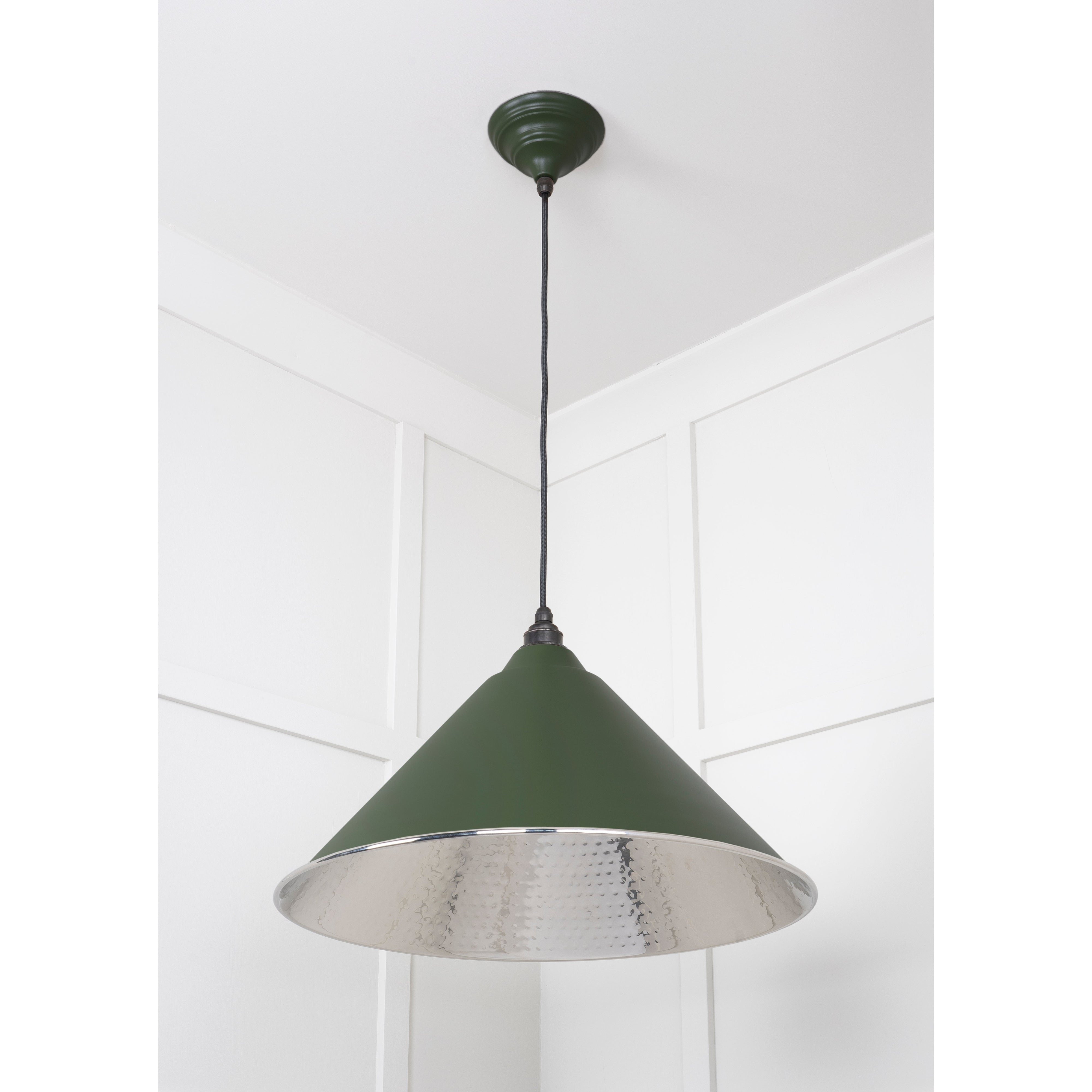 Hammered Nickel Hockley Pendant in Heath | From The Anvil-Hockley-Yester Home