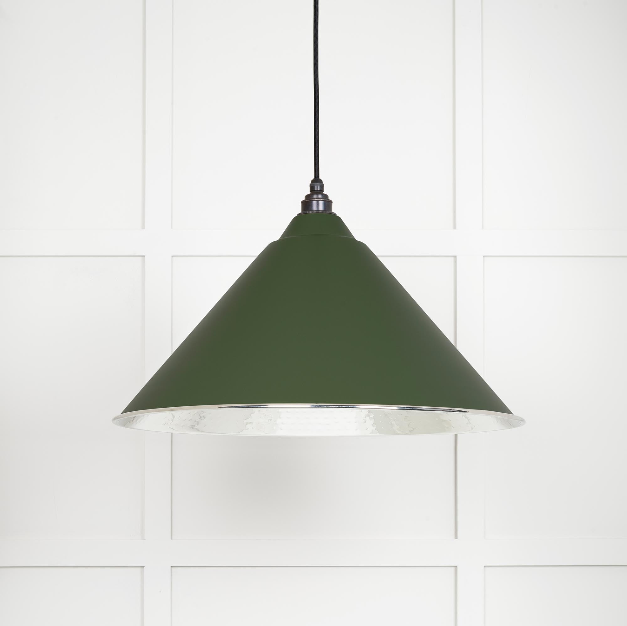 Hammered Nickel Hockley Pendant in Heath | From The Anvil - Hockley - From The Anvil - Yester Home