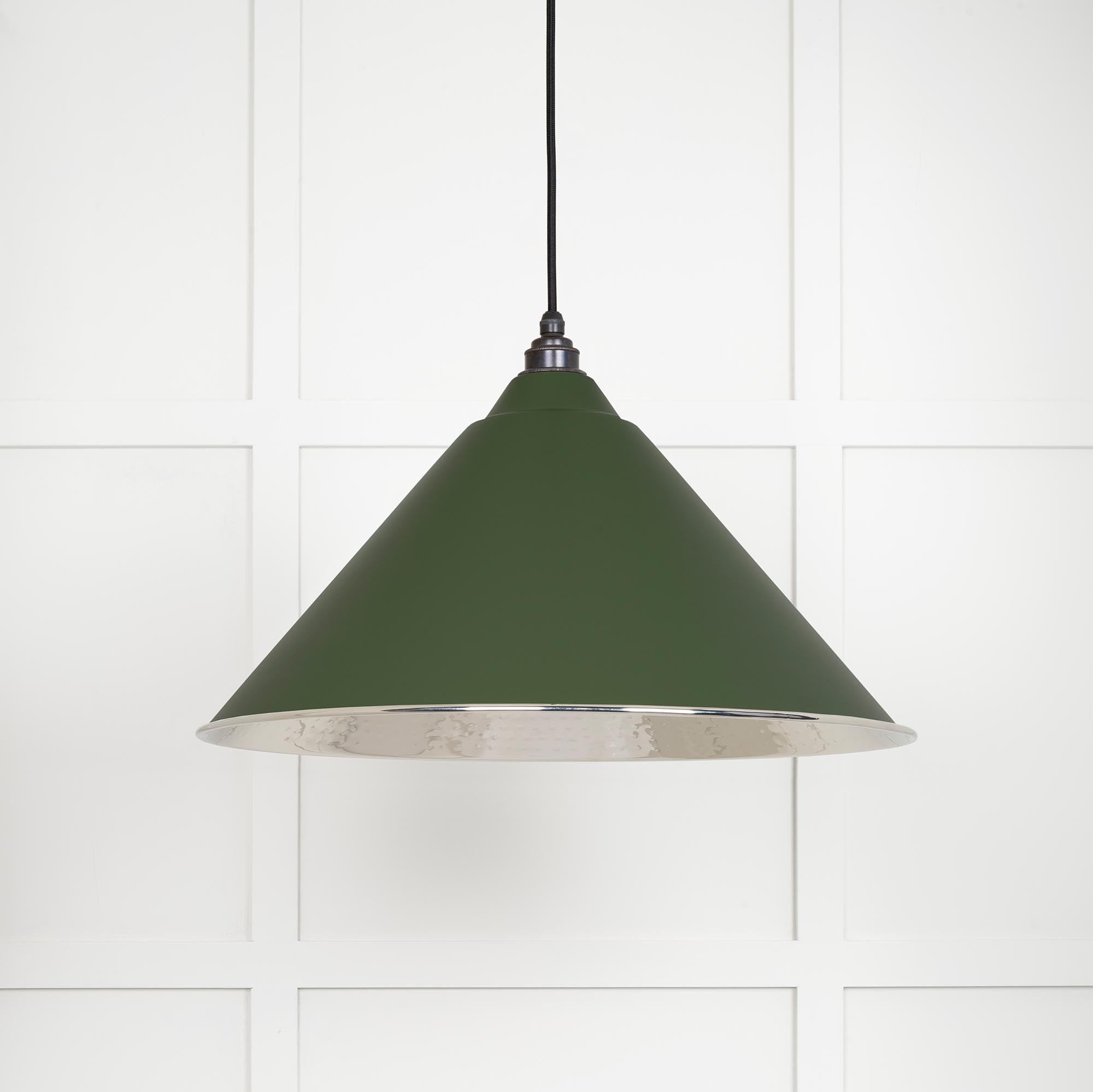 Hammered Nickel Hockley Pendant in Heath | From The Anvil - Hockley - From The Anvil - Yester Home