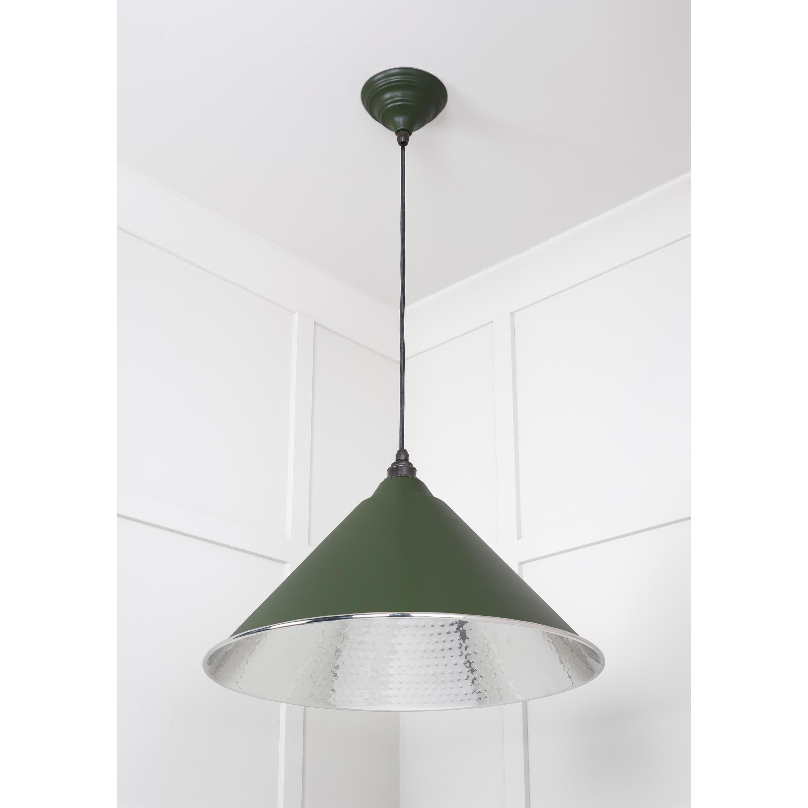 Hammered Nickel Hockley Pendant in Heath | From The Anvil - Hockley - From The Anvil - Yester Home