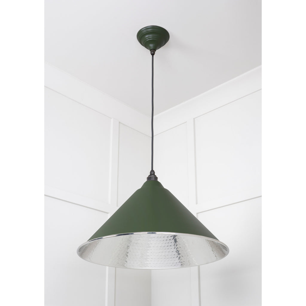 Hammered Nickel Hockley Pendant in Heath | From The Anvil