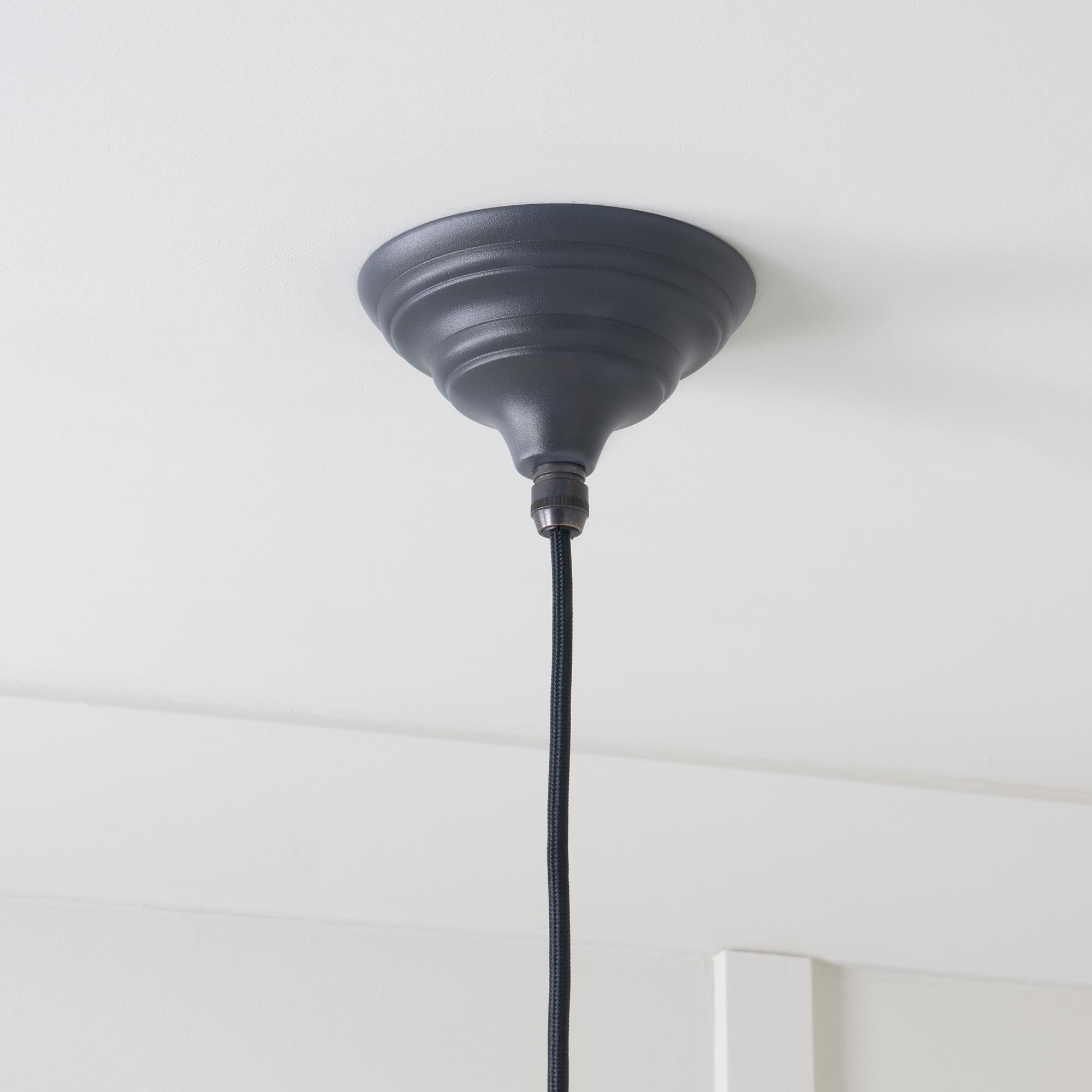 Hammered Nickel Hockley Pendant in Slate | From The Anvil - Hockley - From The Anvil - Yester Home