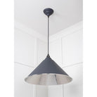 Hammered Nickel Hockley Pendant in Slate | From The Anvil - Hockley - From The Anvil - Yester Home