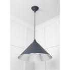 Hammered Nickel Hockley Pendant in Slate | From The Anvil-Hockley-Yester Home