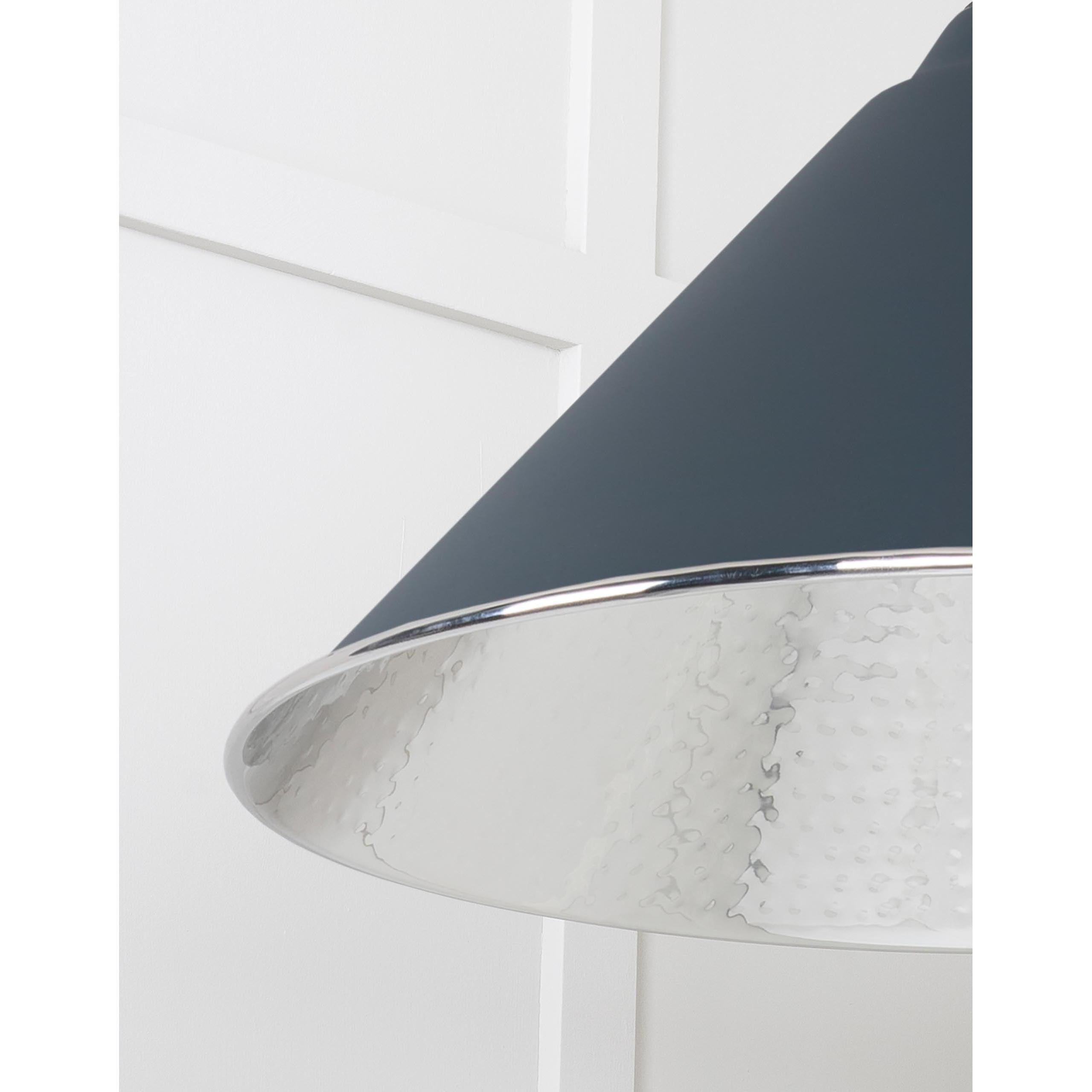 Hammered Nickel Hockley Pendant in Soot | From The Anvil - Hockley - From The Anvil - Yester Home