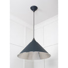 Hammered Nickel Hockley Pendant in Soot | From The Anvil-Hockley-Yester Home