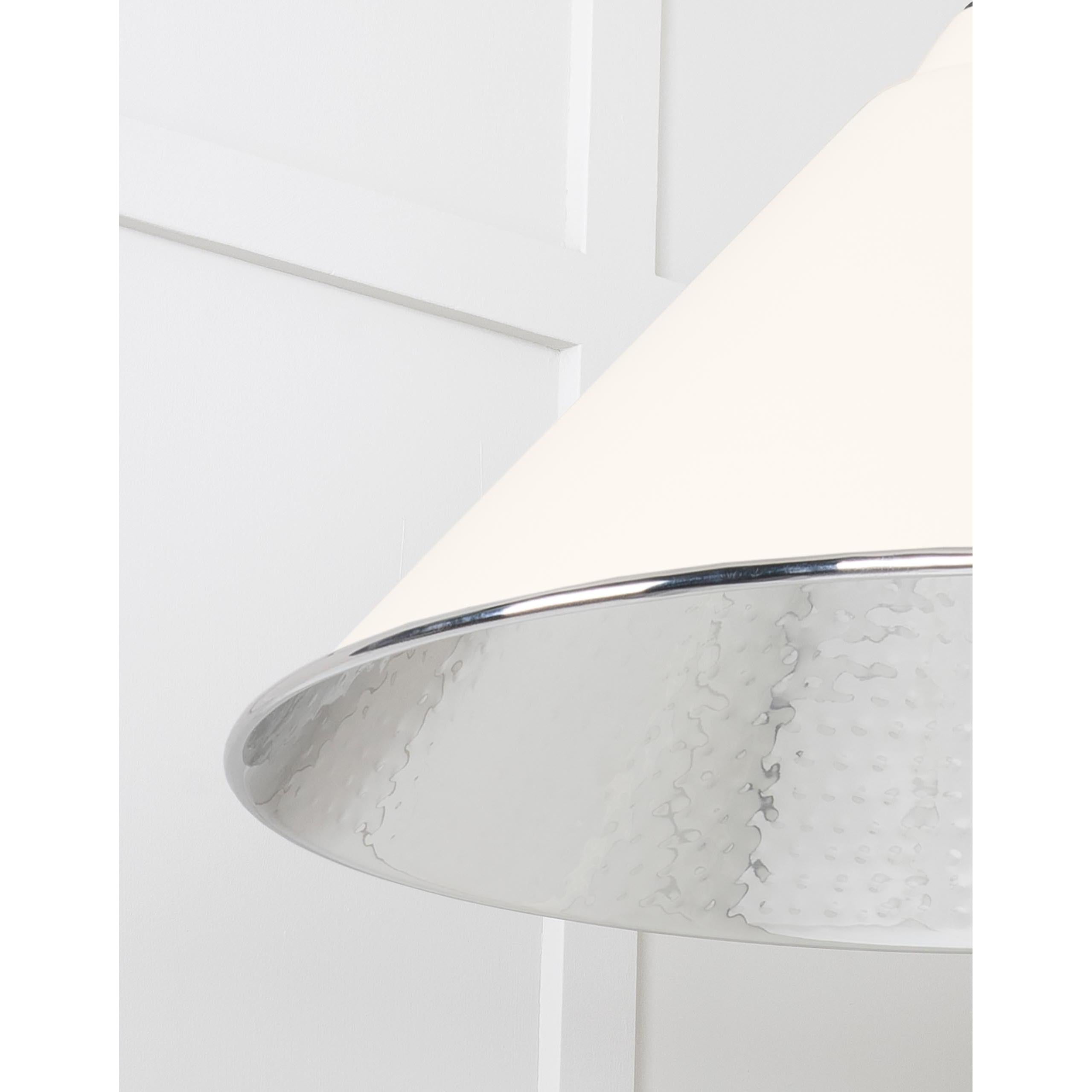 Hammered Nickel Hockley Pendant in Teasel | From The Anvil - Hockley - From The Anvil - Yester Home
