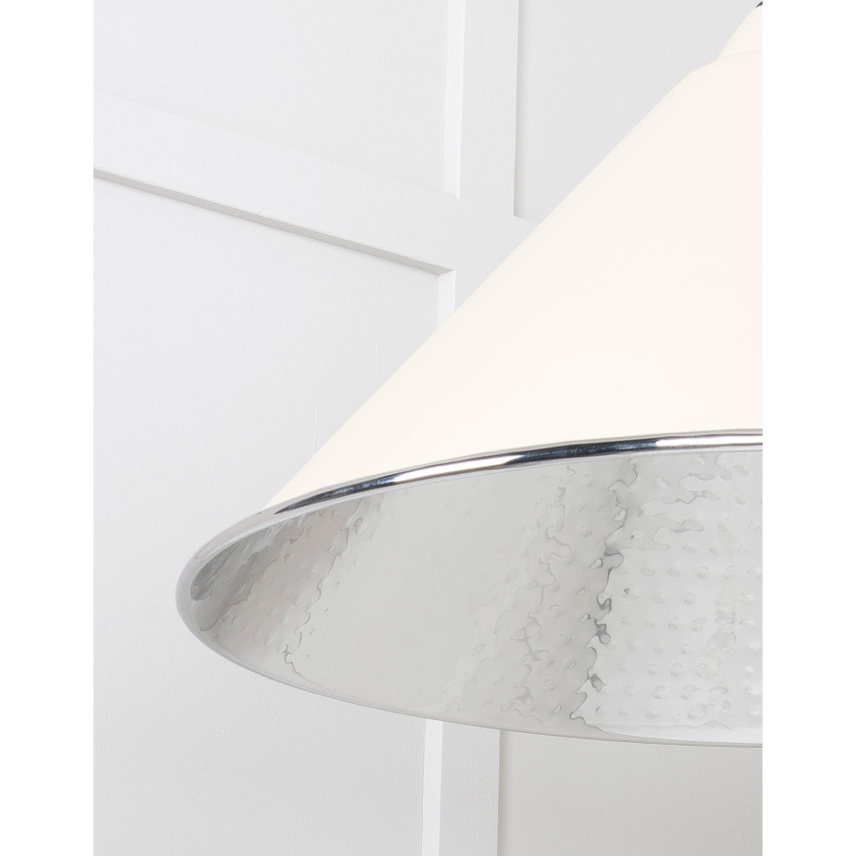 Hammered Nickel Hockley Pendant in Teasel | From The Anvil-Hockley-Yester Home
